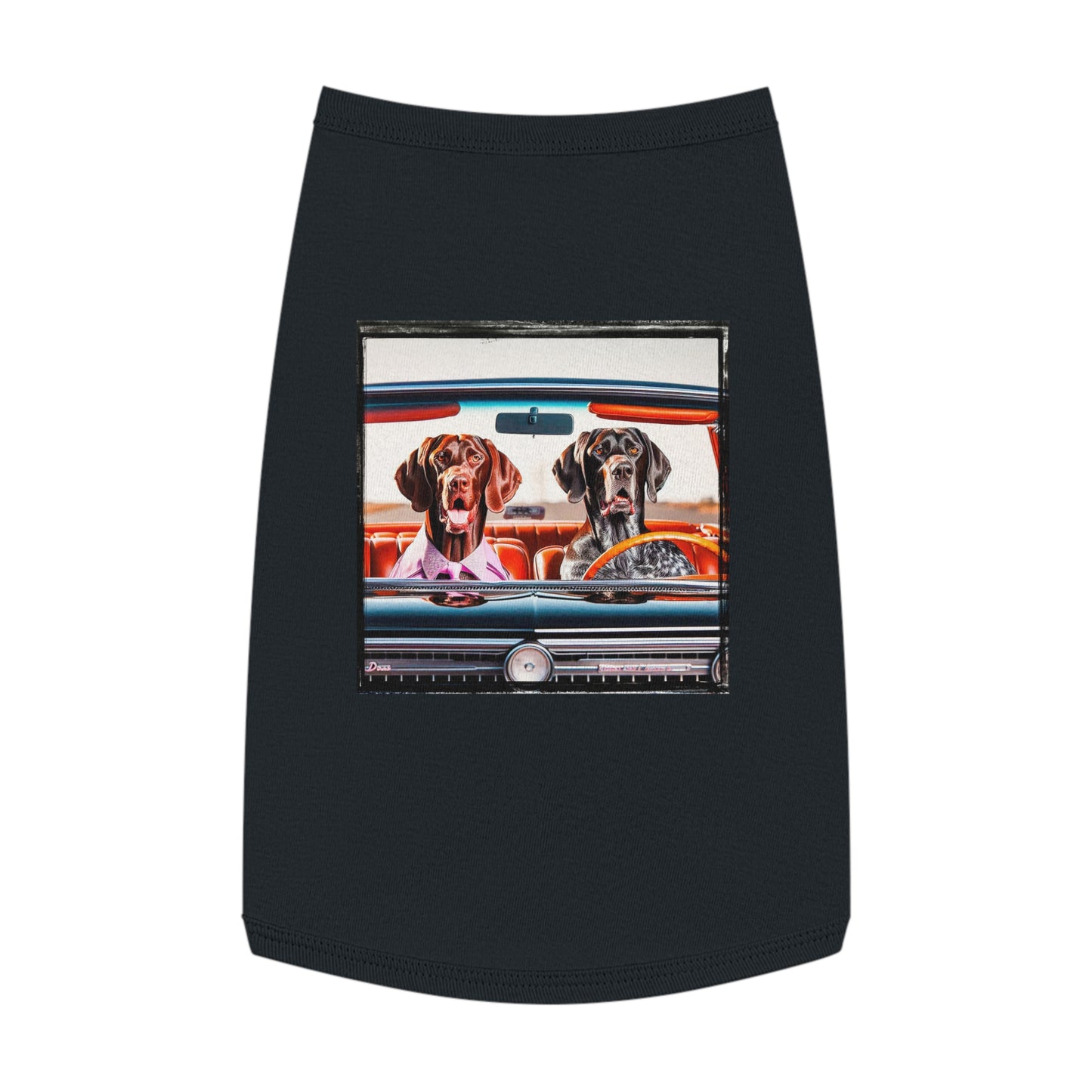 German Shorthaired Pointer driving friends t shirt Pets Printify L Black