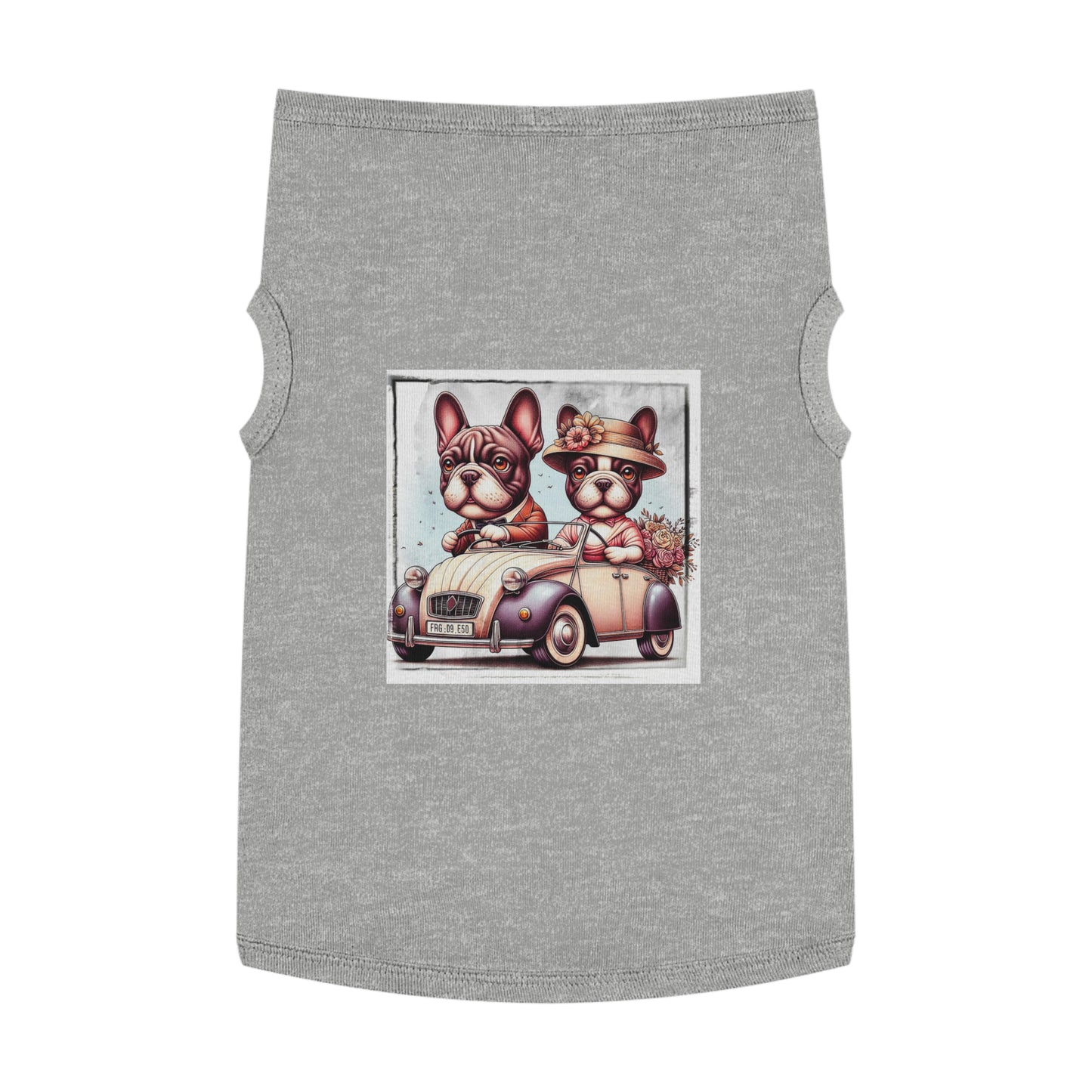 Wacky Pet Tank Top French Bulldog young couple t shirt Pets Printify XL Heather