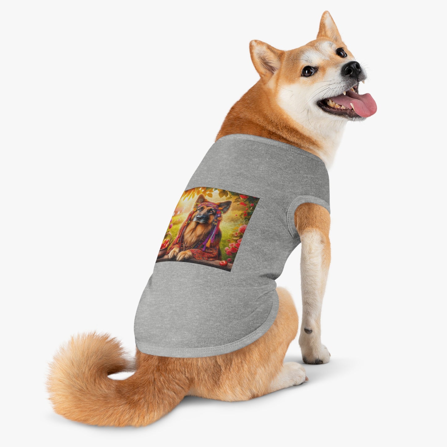 German Shepherd fun hippie