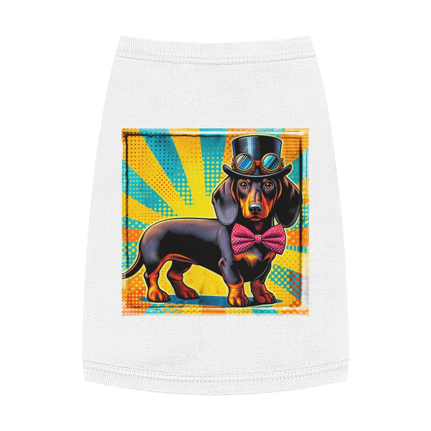 Pet Tank Top Dachshund colorful steampunk t shirt Pets Printify