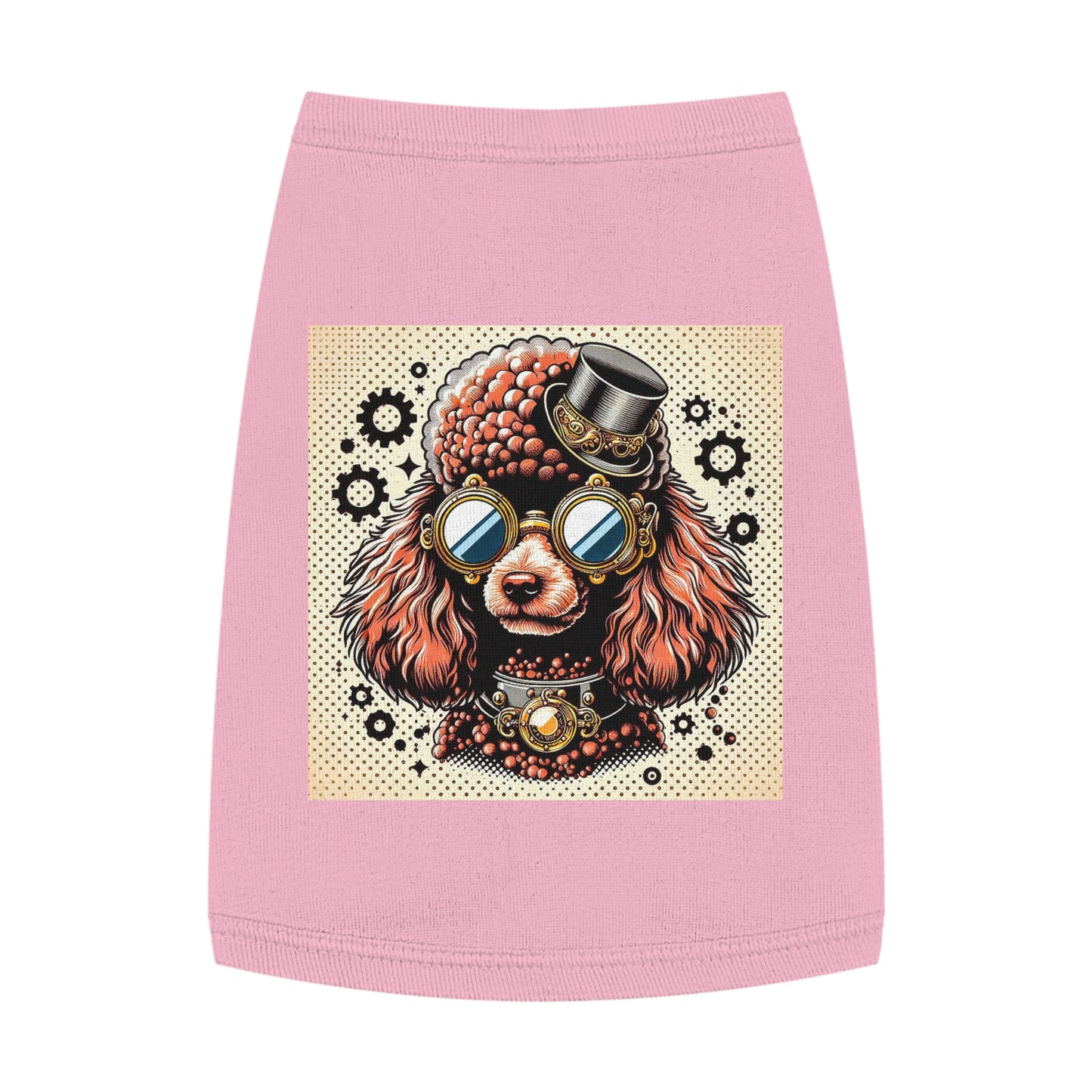 Pet Tank Top Poodle gear head Pets Printify M Pink
