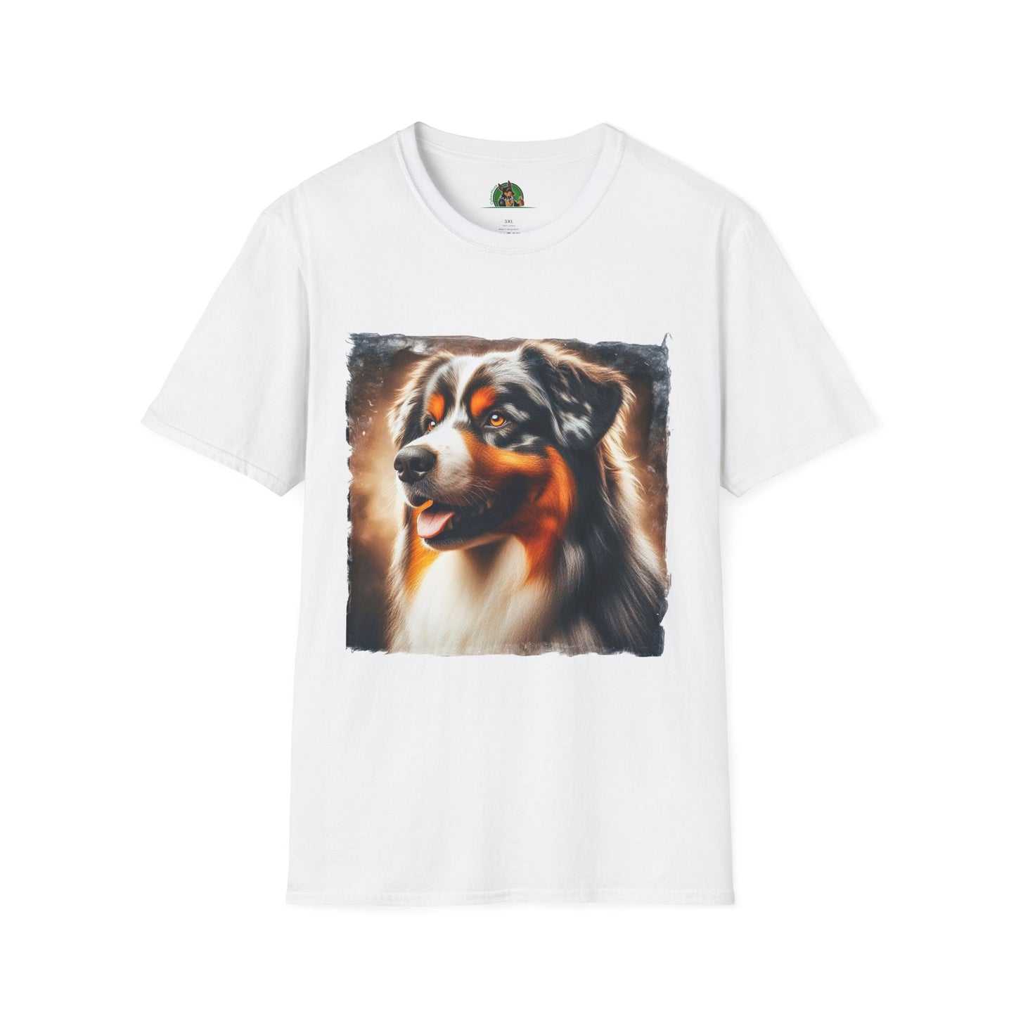 Australian Shepherd Profile Pic T-Shirt Printify XS White