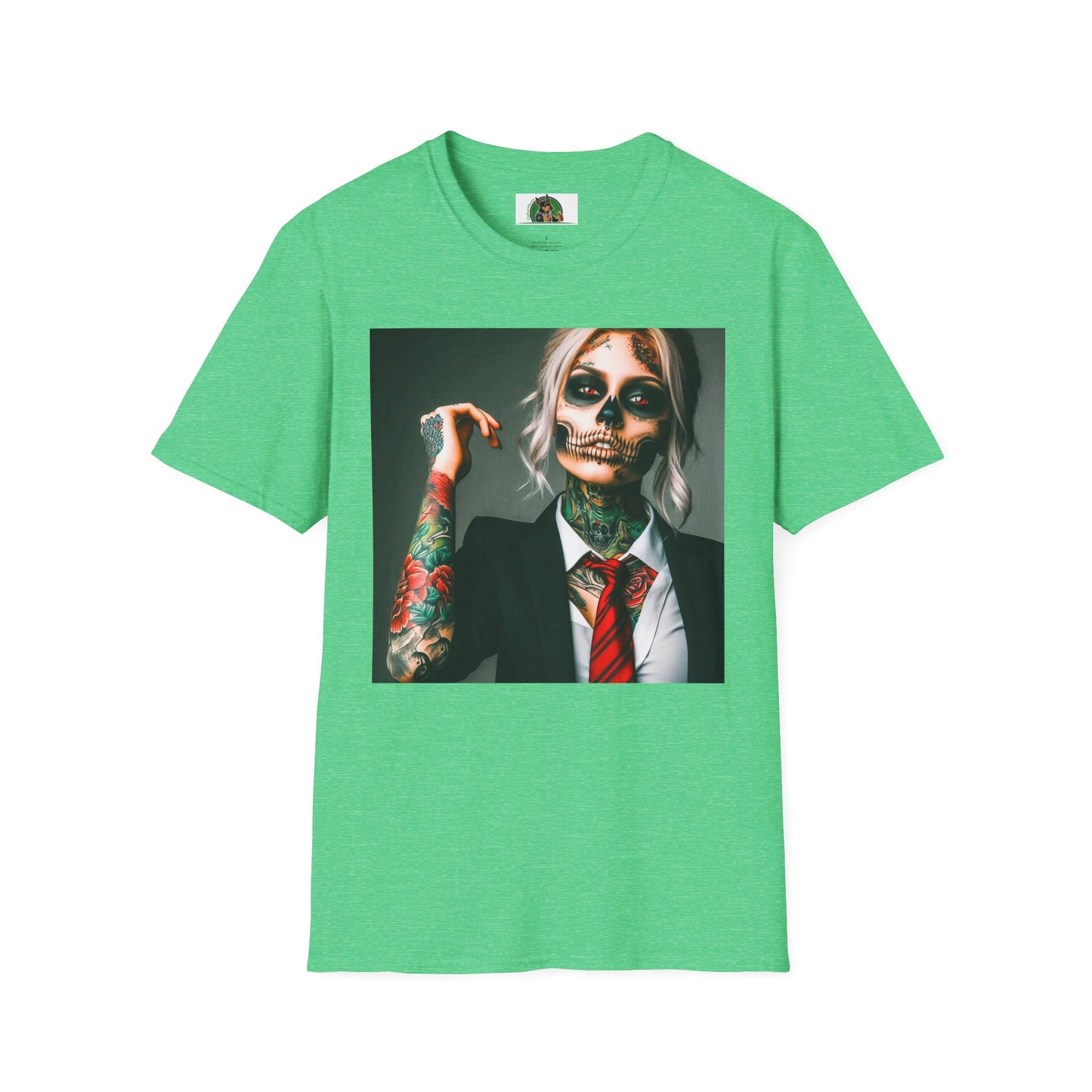 Zombie Girl T-Shirt Printify S Heather Irish Green