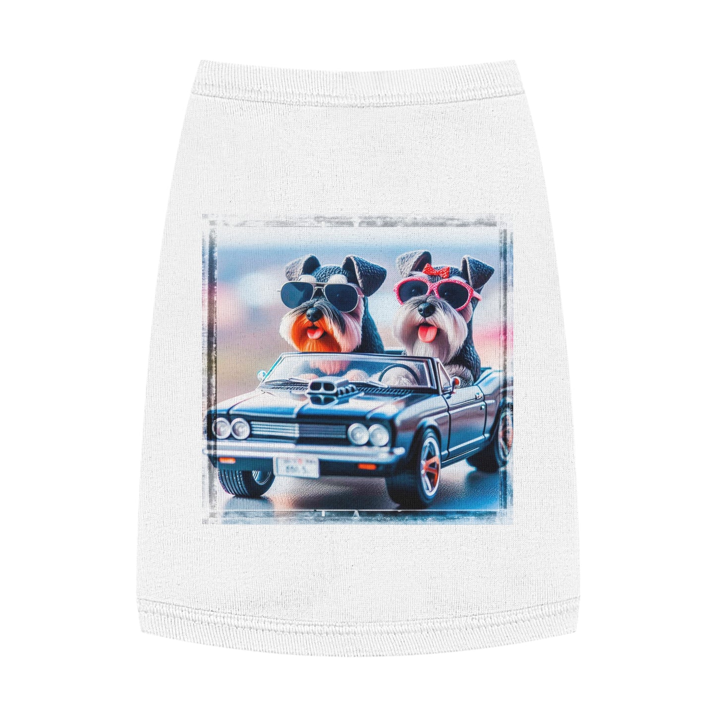 Miniature Schnauzers driving friends shirt Pets Printify M White