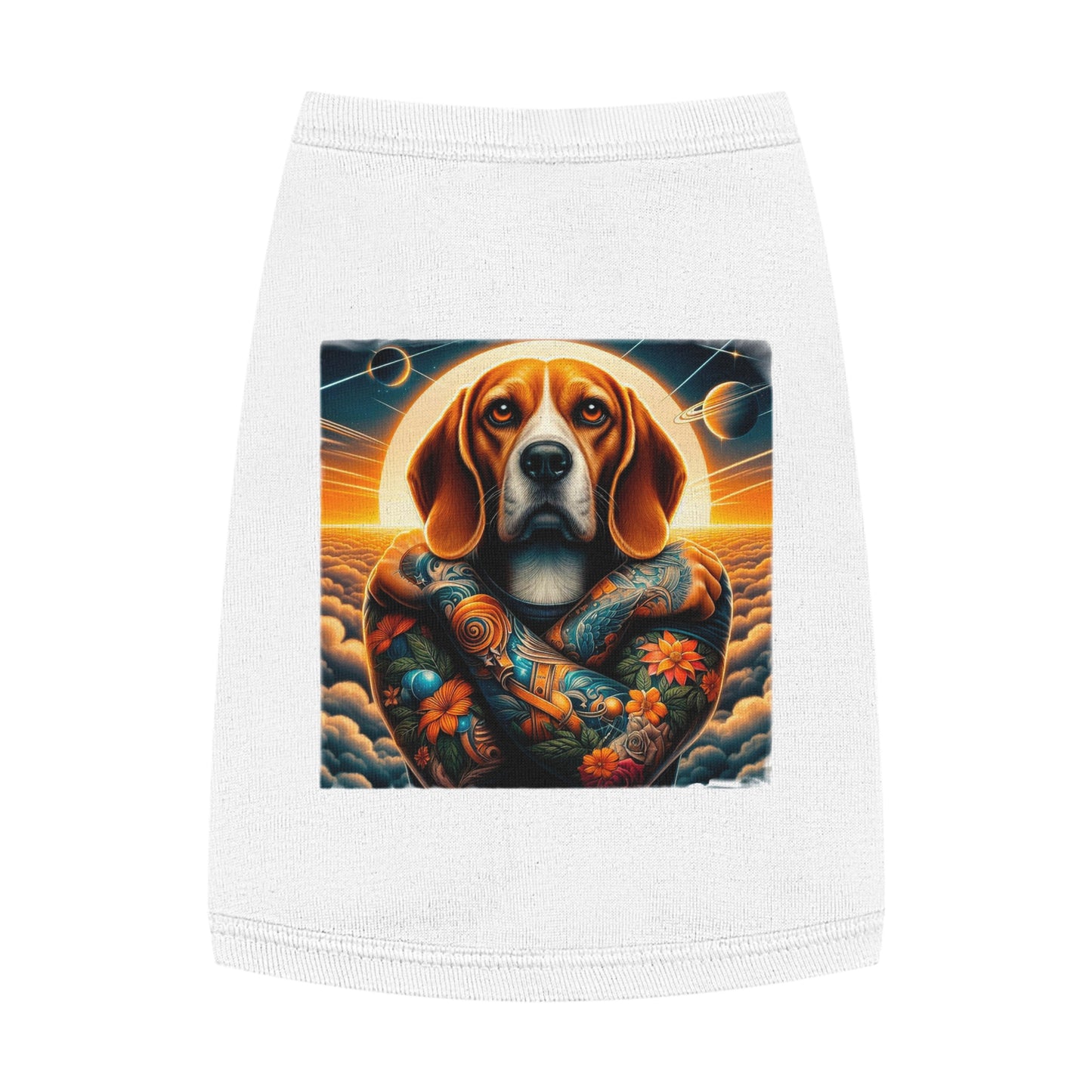 Pet Tank Top Beagle Tattooed Dog Pets Printify