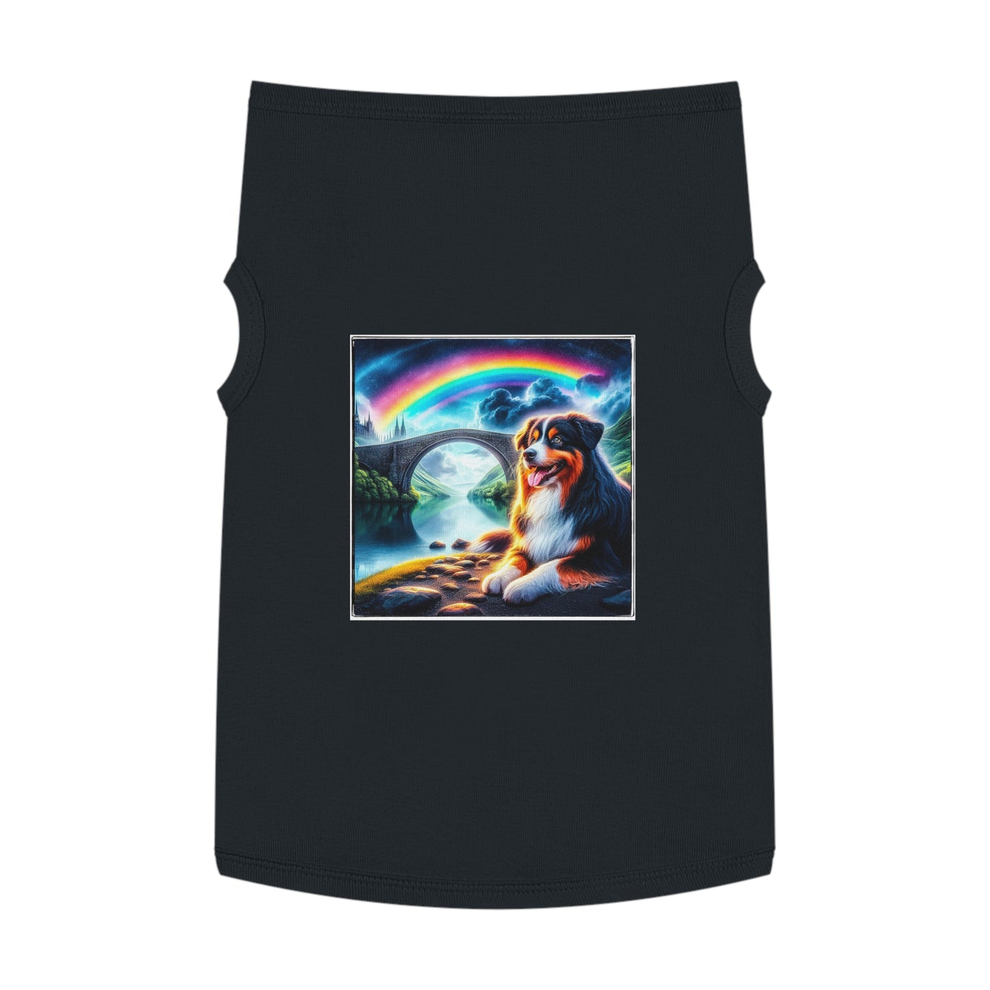 Pet Tank Top Australian Shepherd Pets Printify XL Black