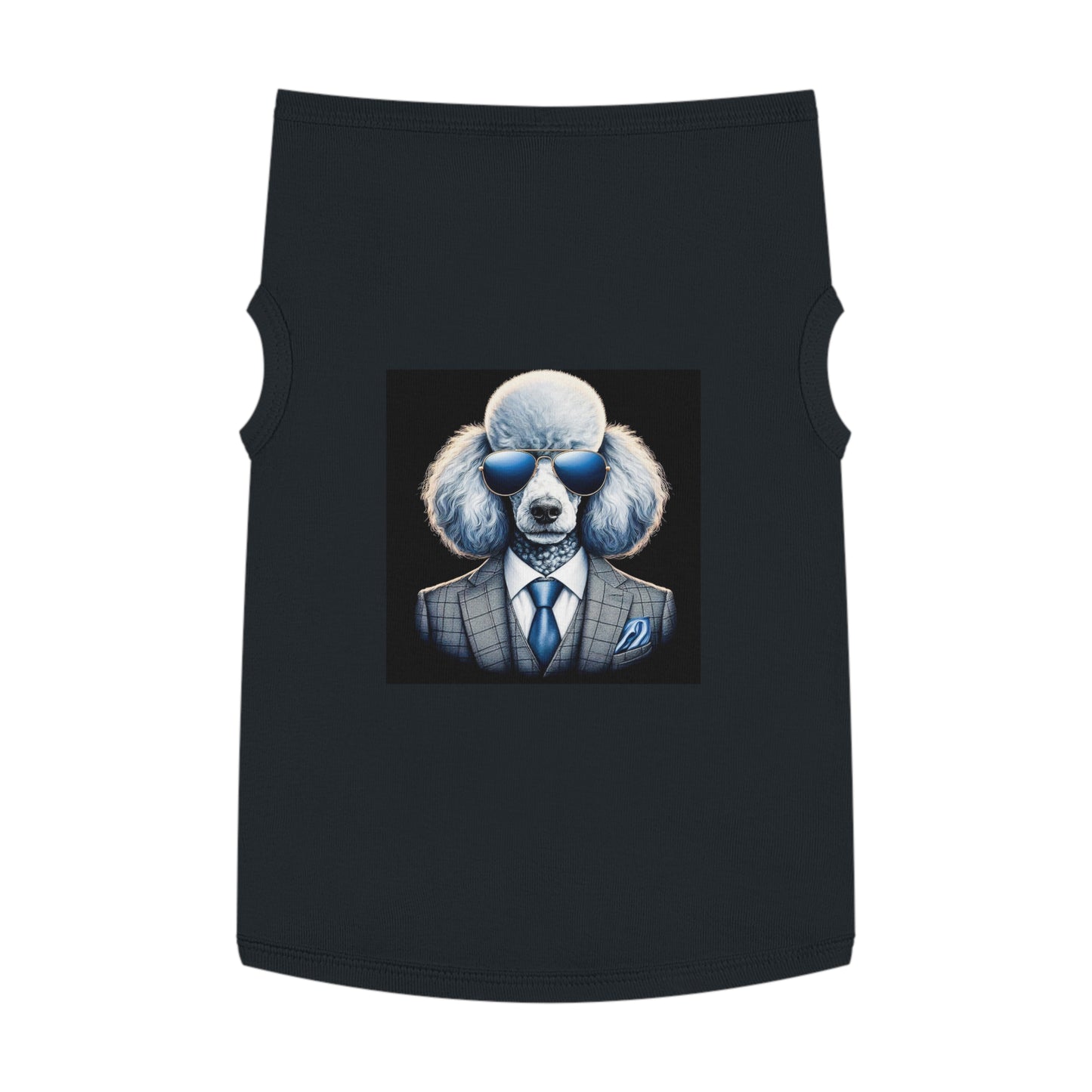 Pet Tank Top Poodle serious business Pets Printify XL Black