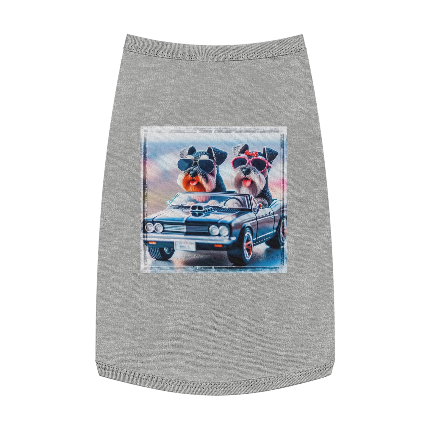 Miniature Schnauzers driving friends shirt Pets Printify L Heather