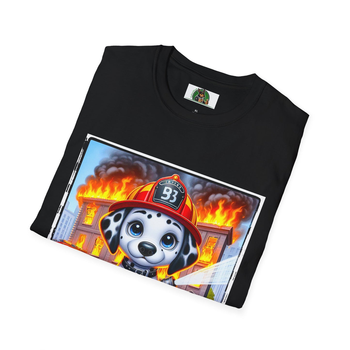 Dalmatian blazing fire t shirt T-Shirt Printify