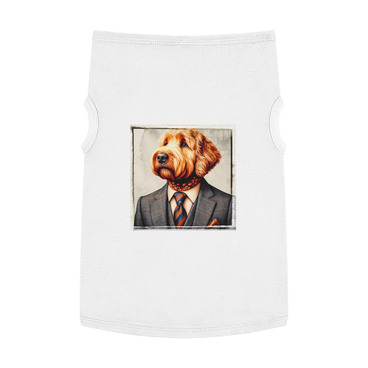 Pet Tank Golden Doodle working man shirt Pets Printify XL White