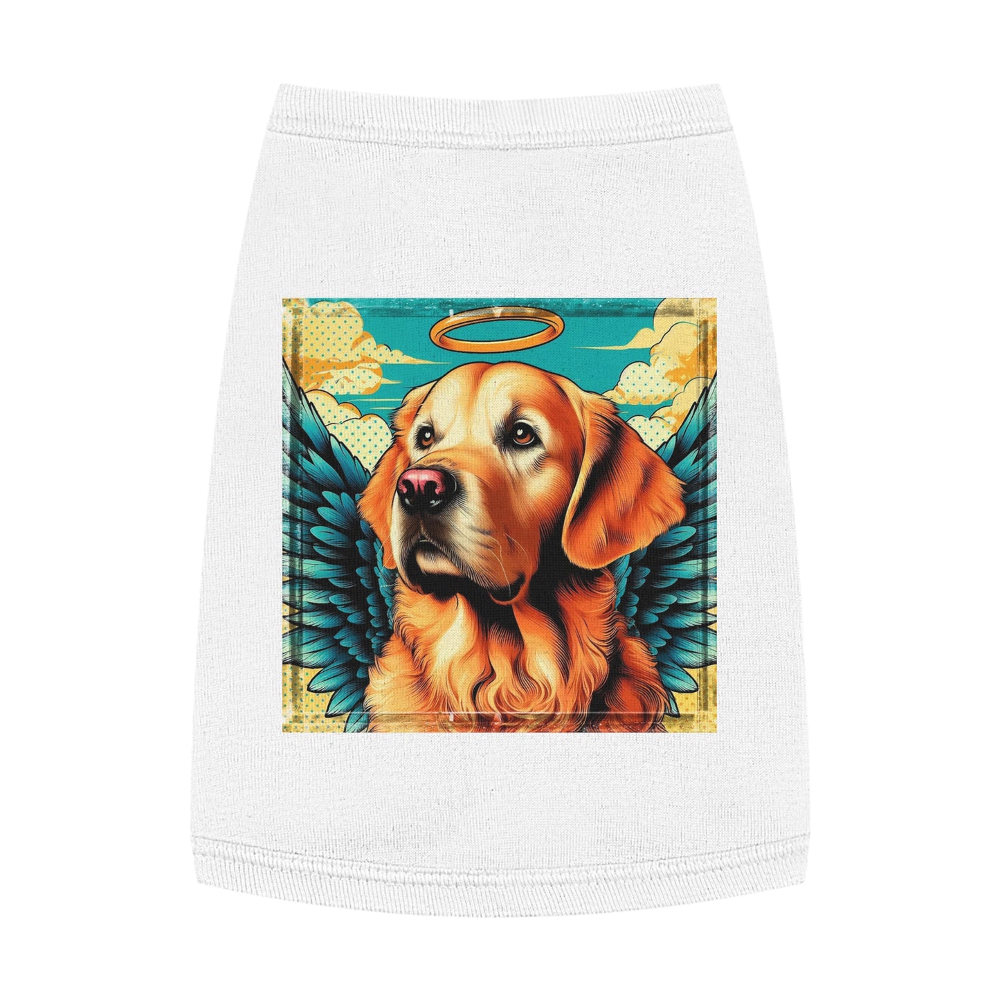Golden Retriever heavenly angel tank top Pets Printify M White