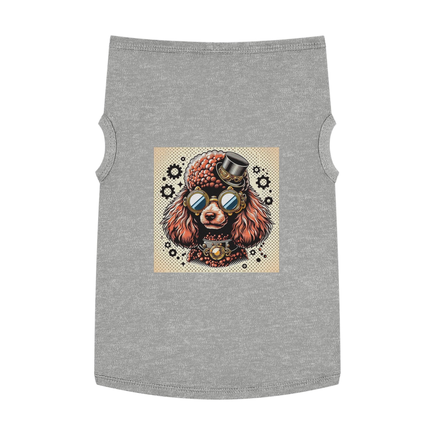 Pet Tank Top Poodle gear head Pets Printify XL Heather