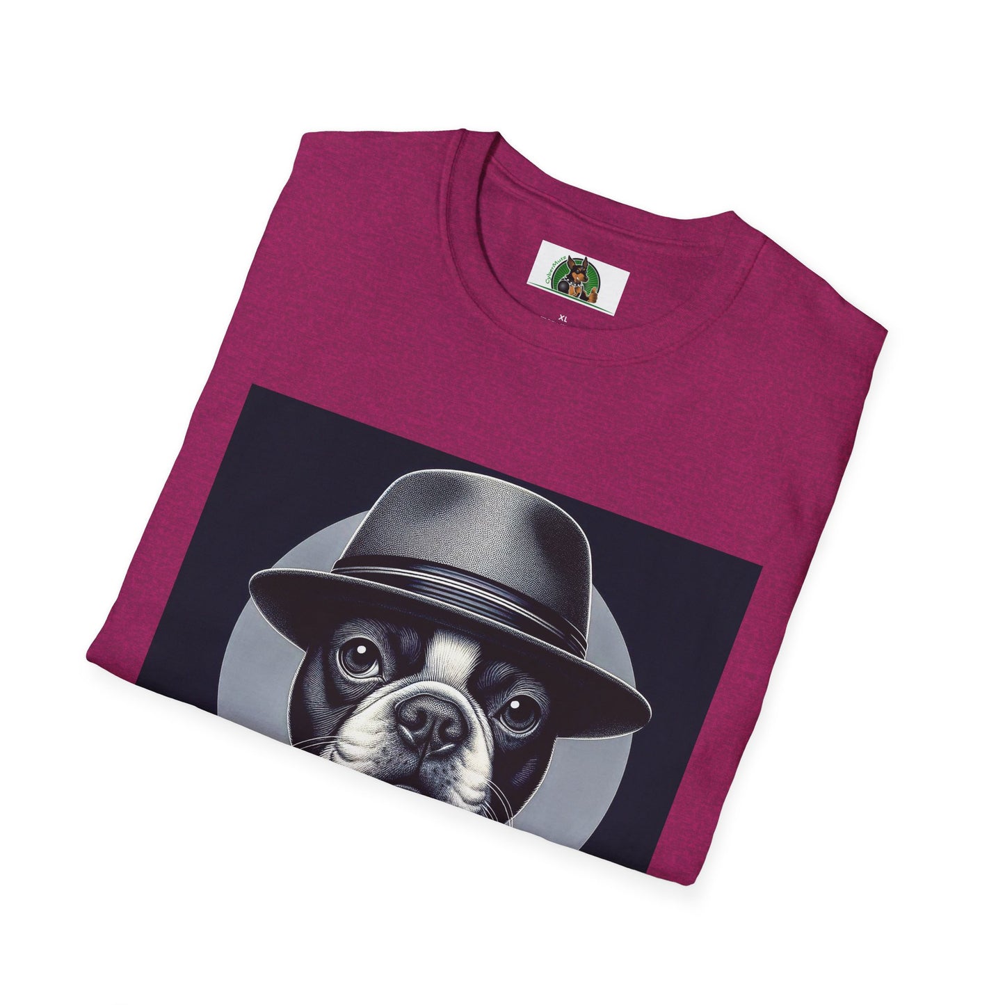 Boston Terrier T-Shirt - Dog in Suit and Hat Design