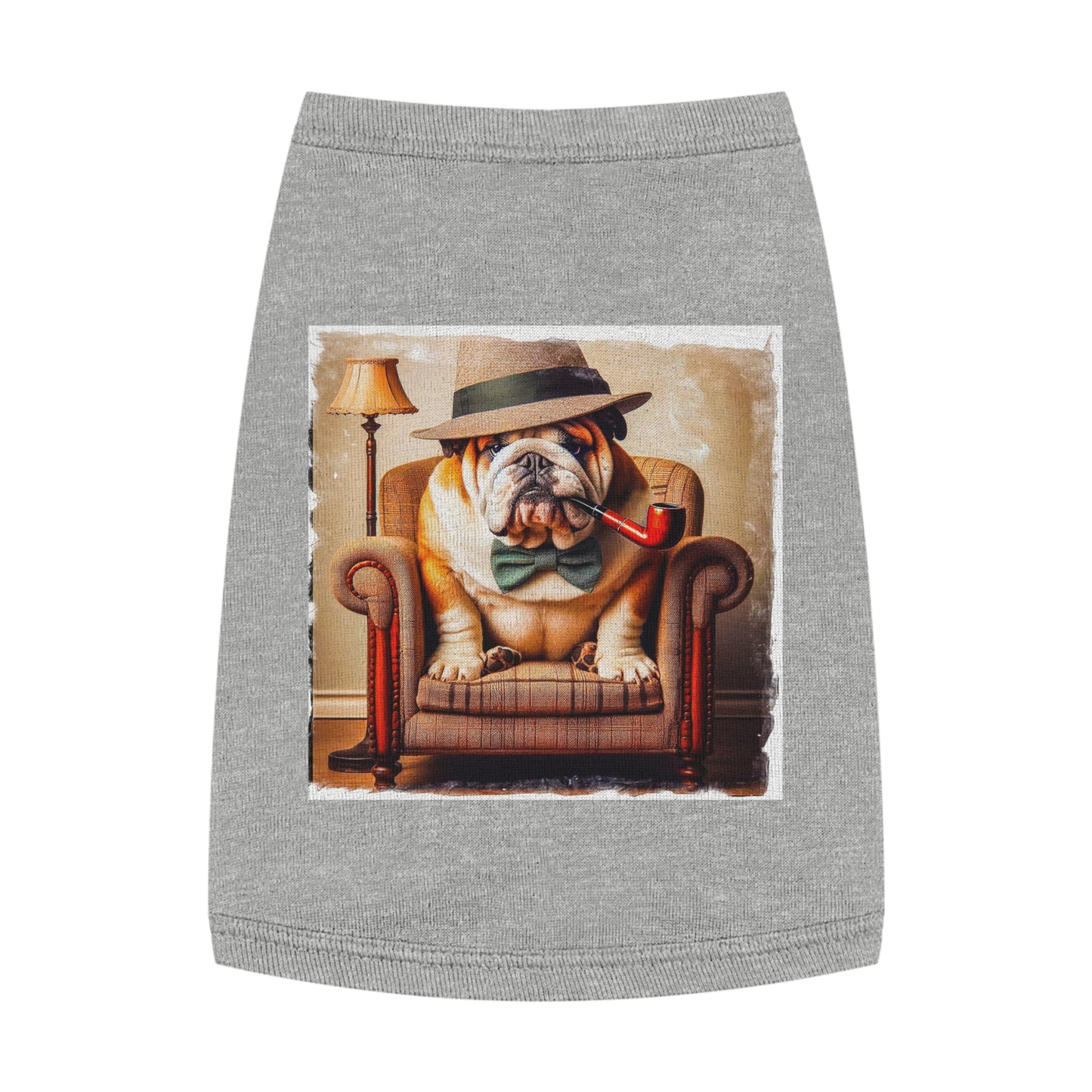 Pet Tank Top Bulldog cigar day t shirt Pets Printify M Heather