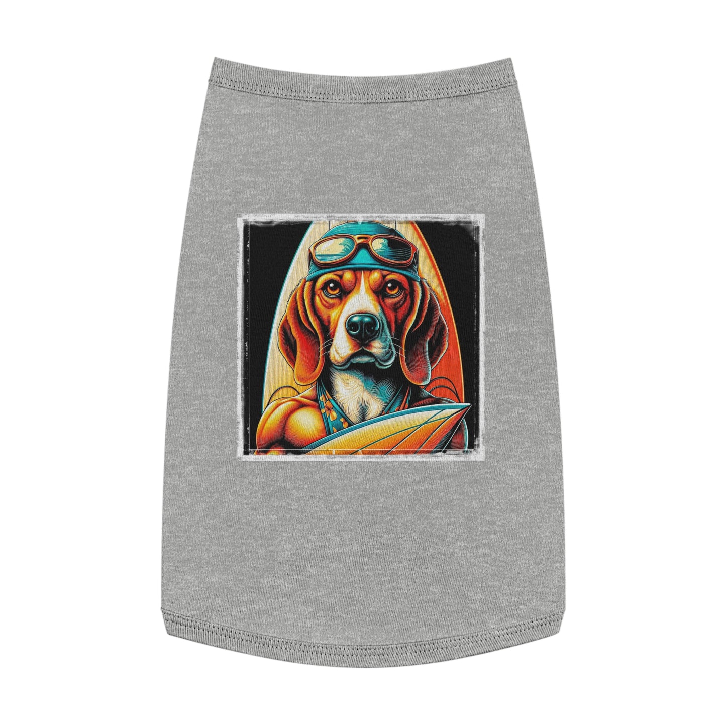 Pet Tank Top Beagle Surfer Pets Printify