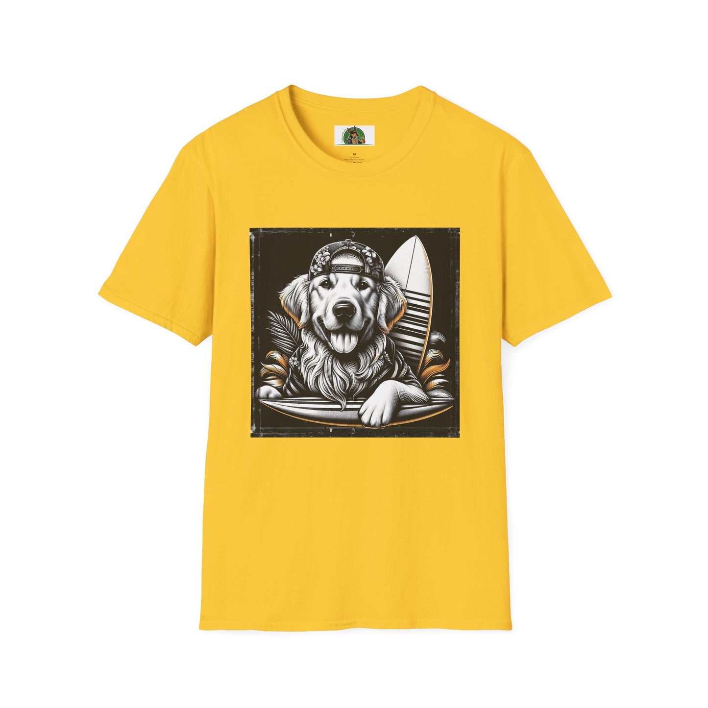 Golden Retriever cool surfer t shirt T-Shirt Printify S Daisy