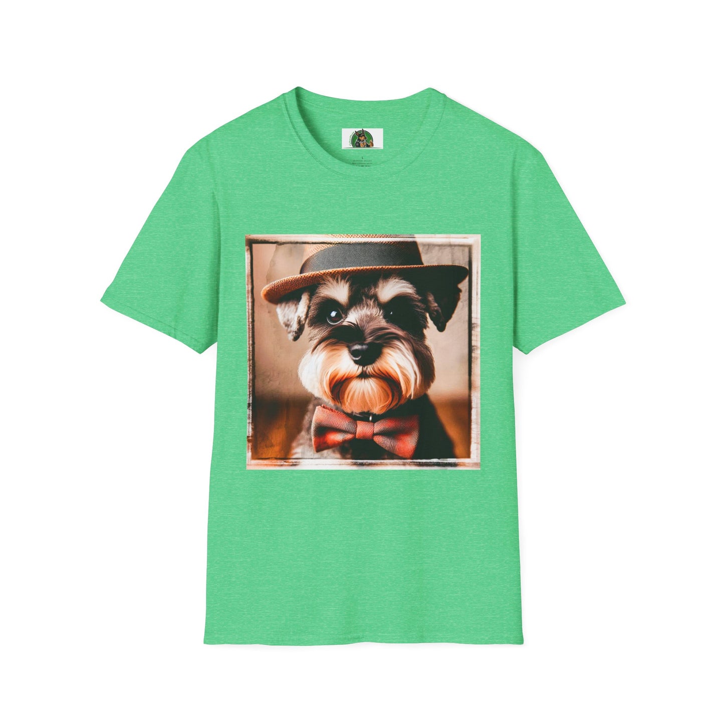 Miniature Schnauzer top hat shirt T-Shirt Printify S Heather Irish Green