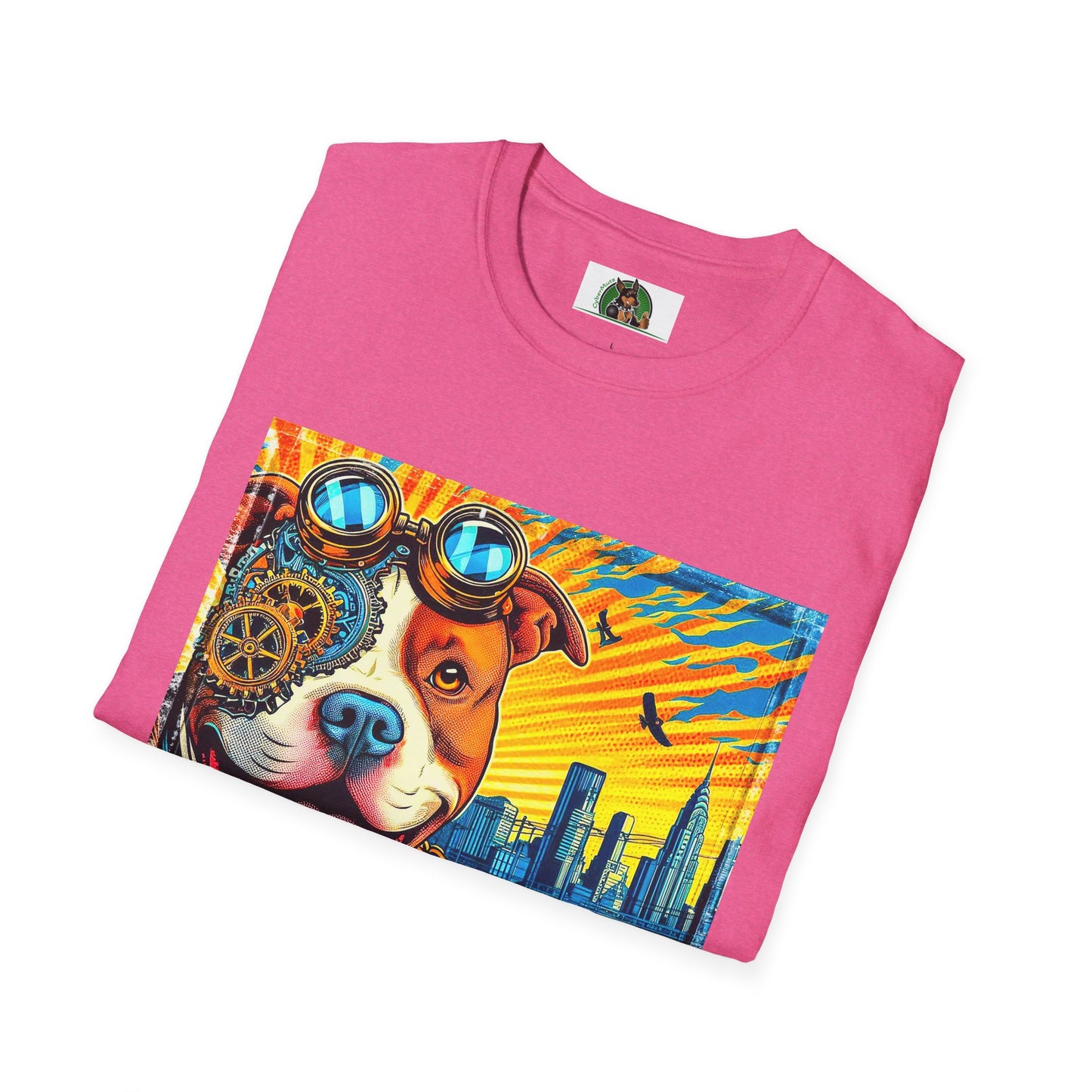 Pit Bull colorful steam punk shirt