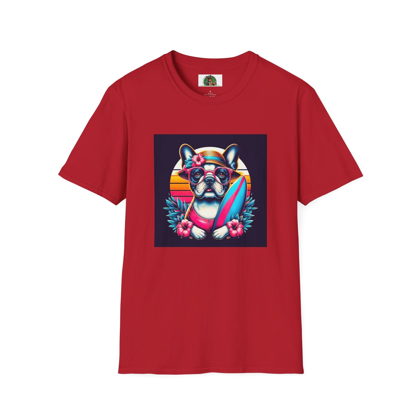 French Bulldog T-Shirt Printify S Cherry Red