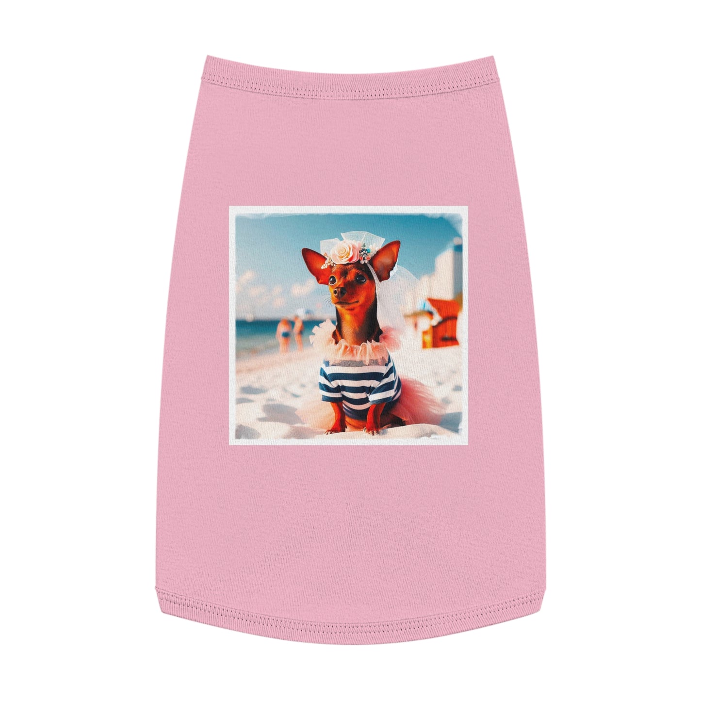 Dog Tank Top - Min Pin Tank Tops pretty bride Pets Printify