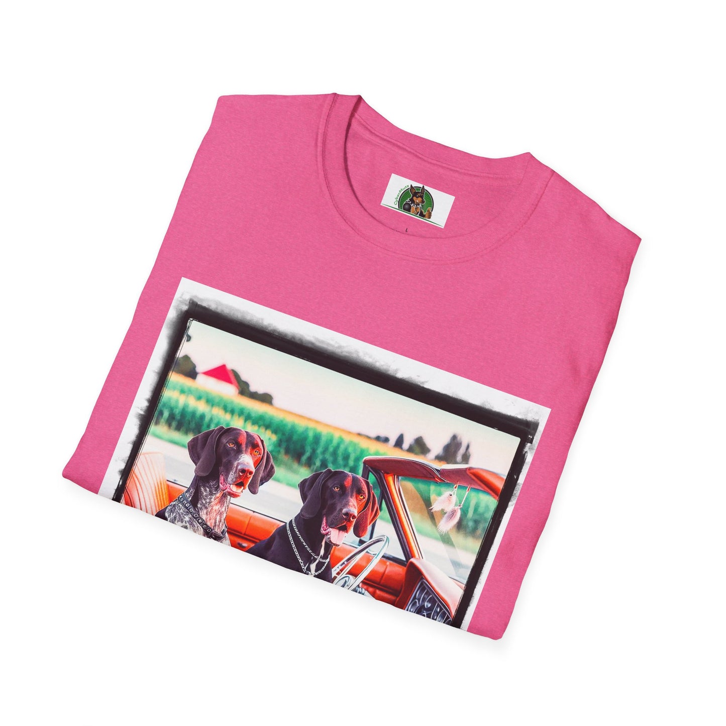 Wacky German Shorthaired Pointer friends driving t shirt