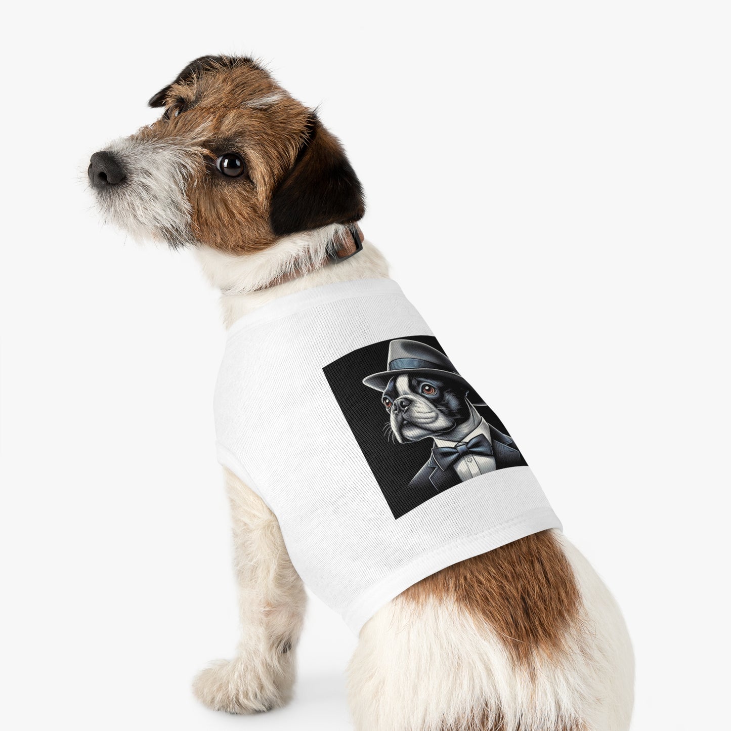 Dog Tank Top Boston Terrier Dog In Top Hat Pets Printify