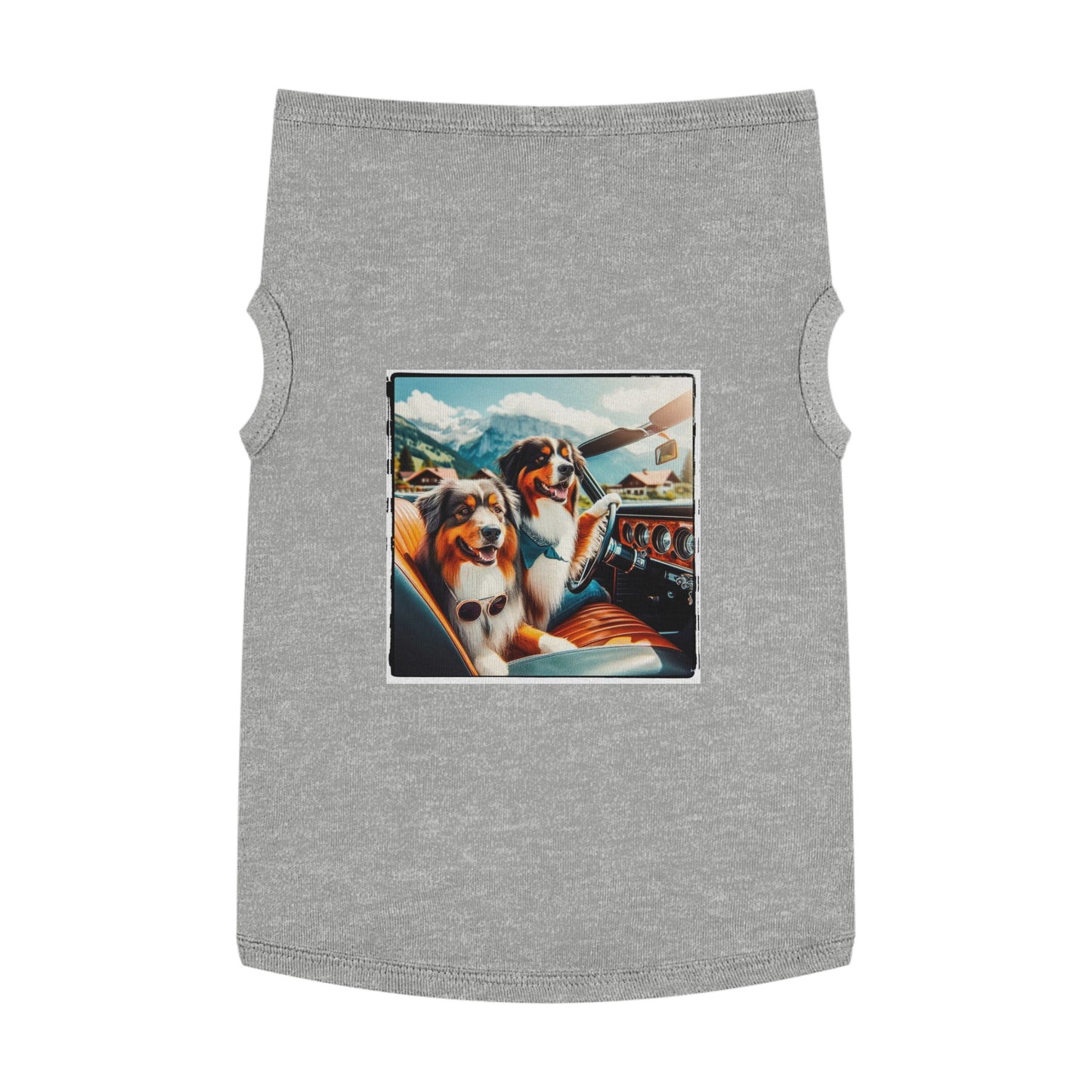 Pet Tank Top Wacky Australian Shepherd Pets Printify XL Heather