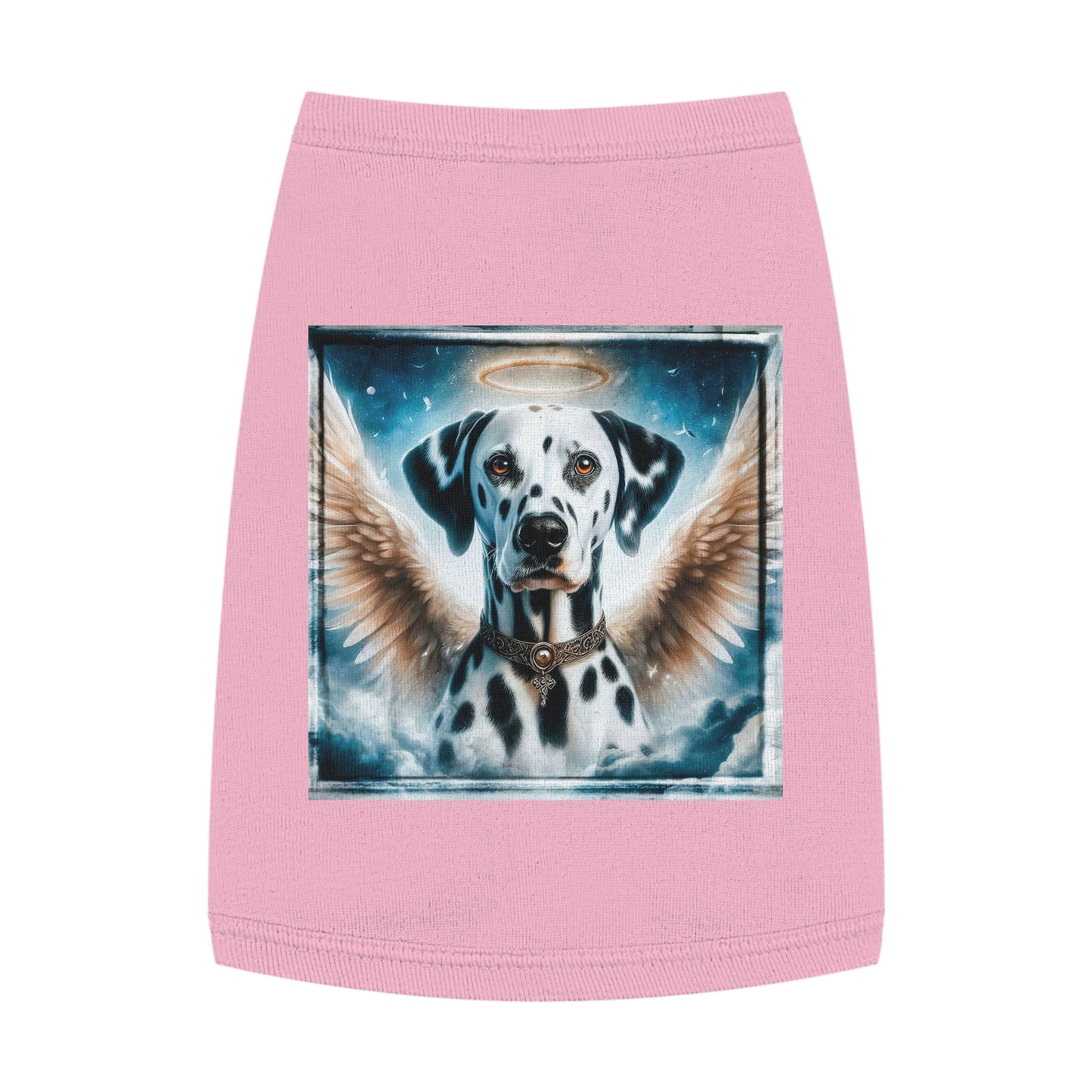 Pet Tank Top Dalmatian white angel t shirt Pets Printify M Pink