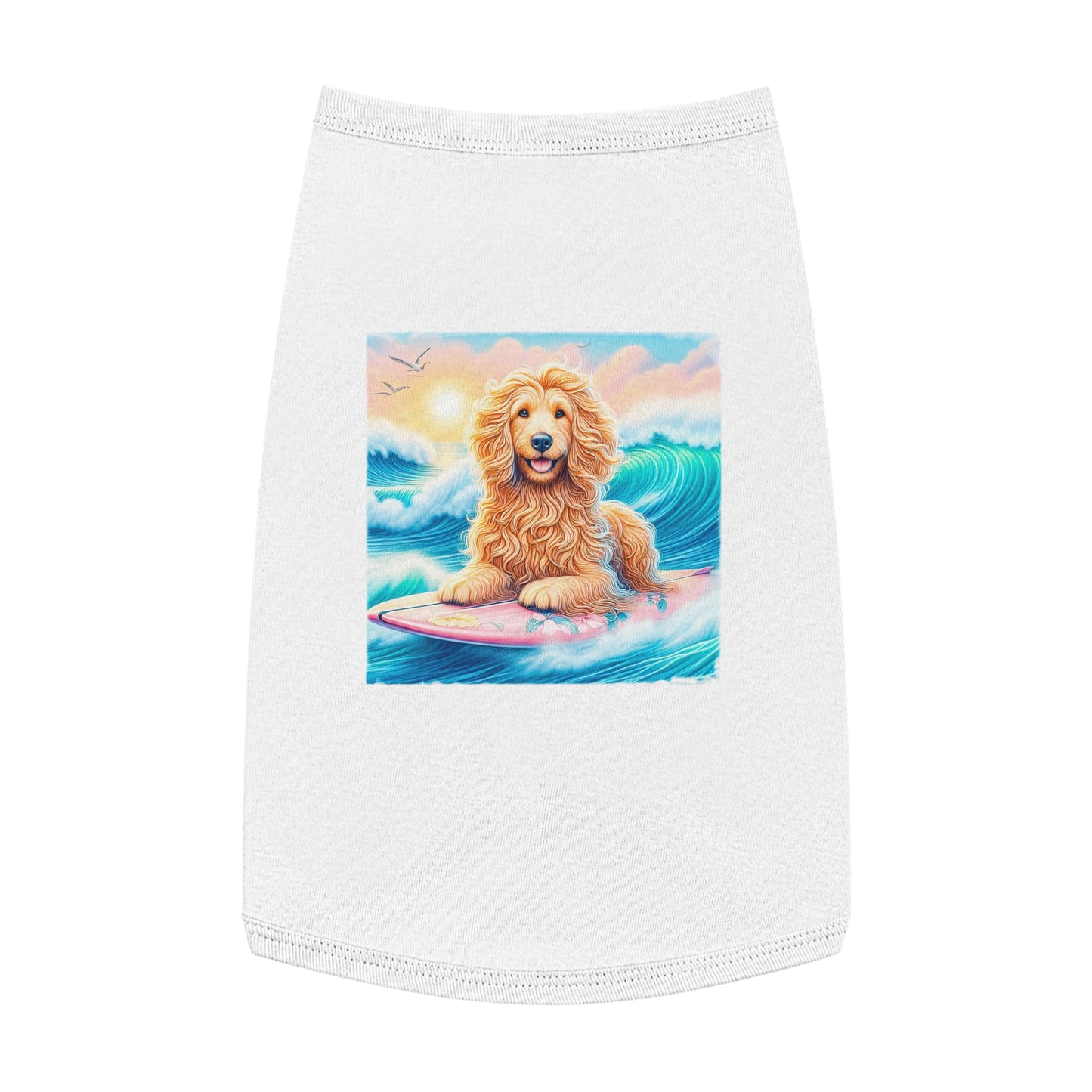 Pet Tank Golden Doodle pretty doggie t shirt Pets Printify L White