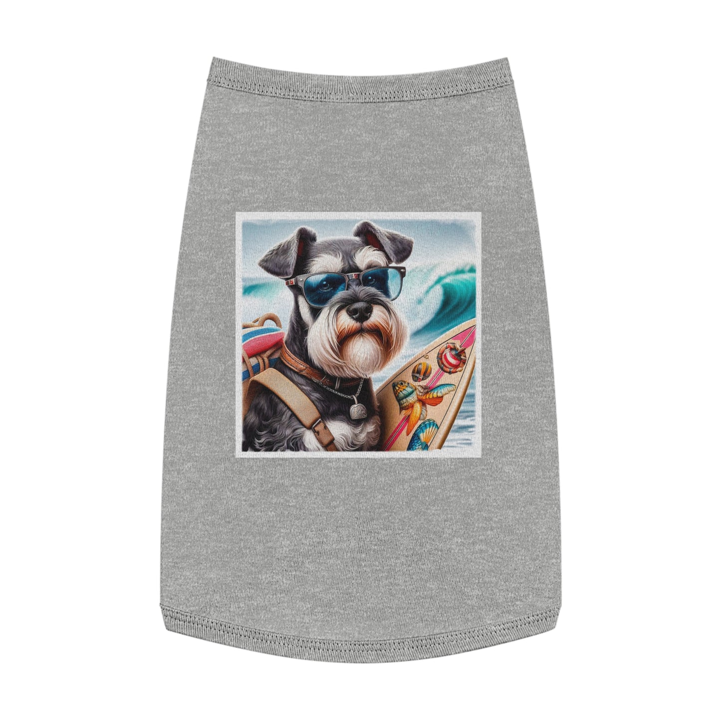 Miniature Schnauzer traveling surfer shirt Pets Printify L Heather