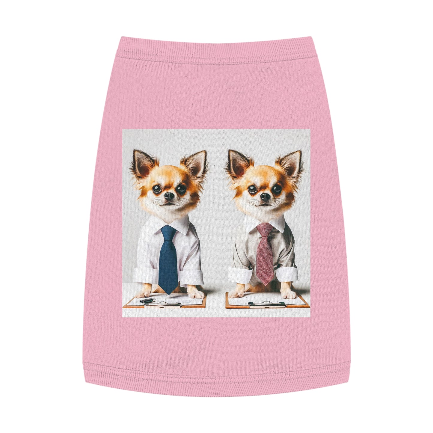 Pet Tank Top Chihuahua interviewing t shirt Pets Printify M Pink