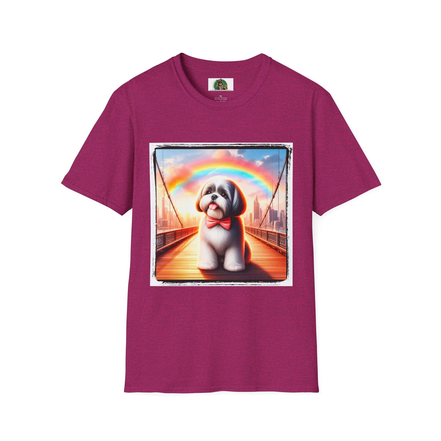Shih Tzu rainbow shirt T-Shirt Printify S Antique Heliconia