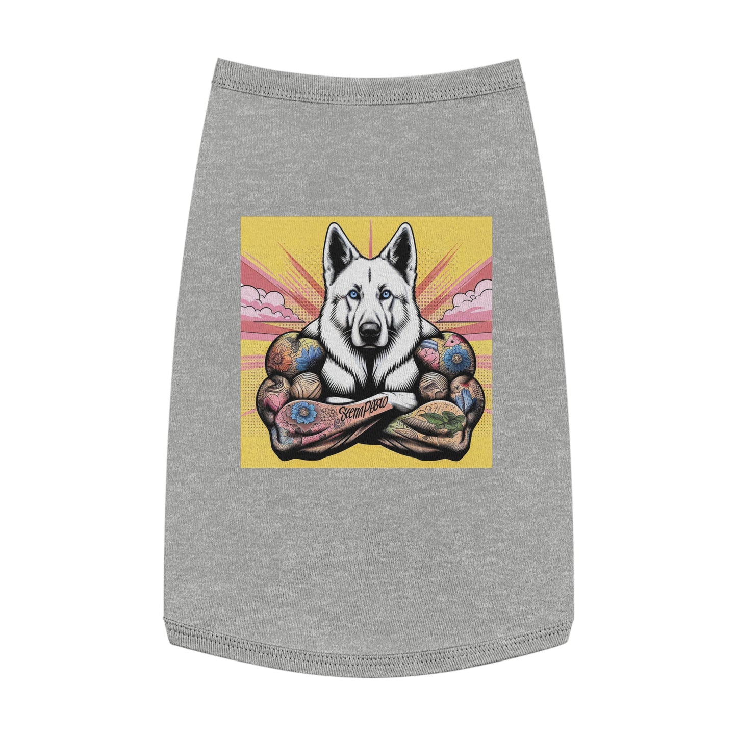German Shepherd big arms Pets Printify L Heather