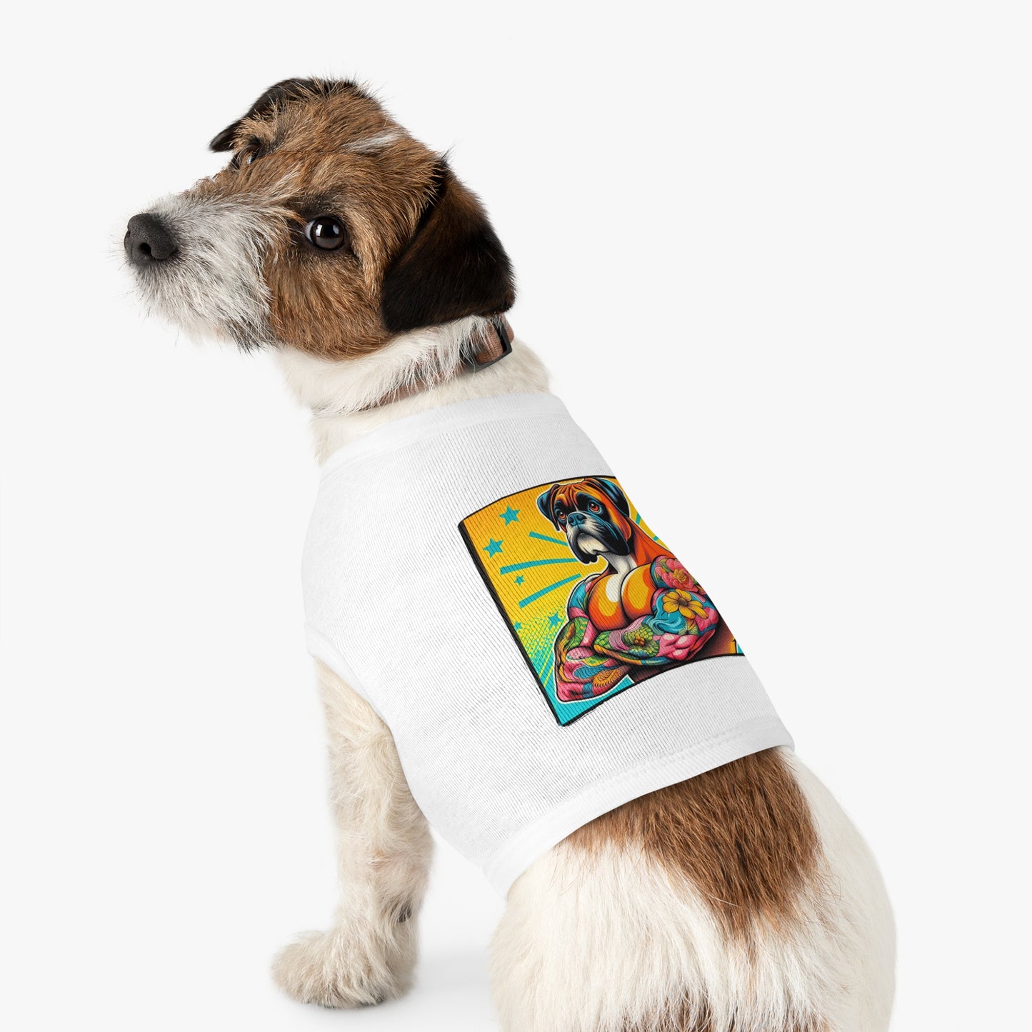 Pet Tank Top Boxer Tattooed Dog Pets Printify
