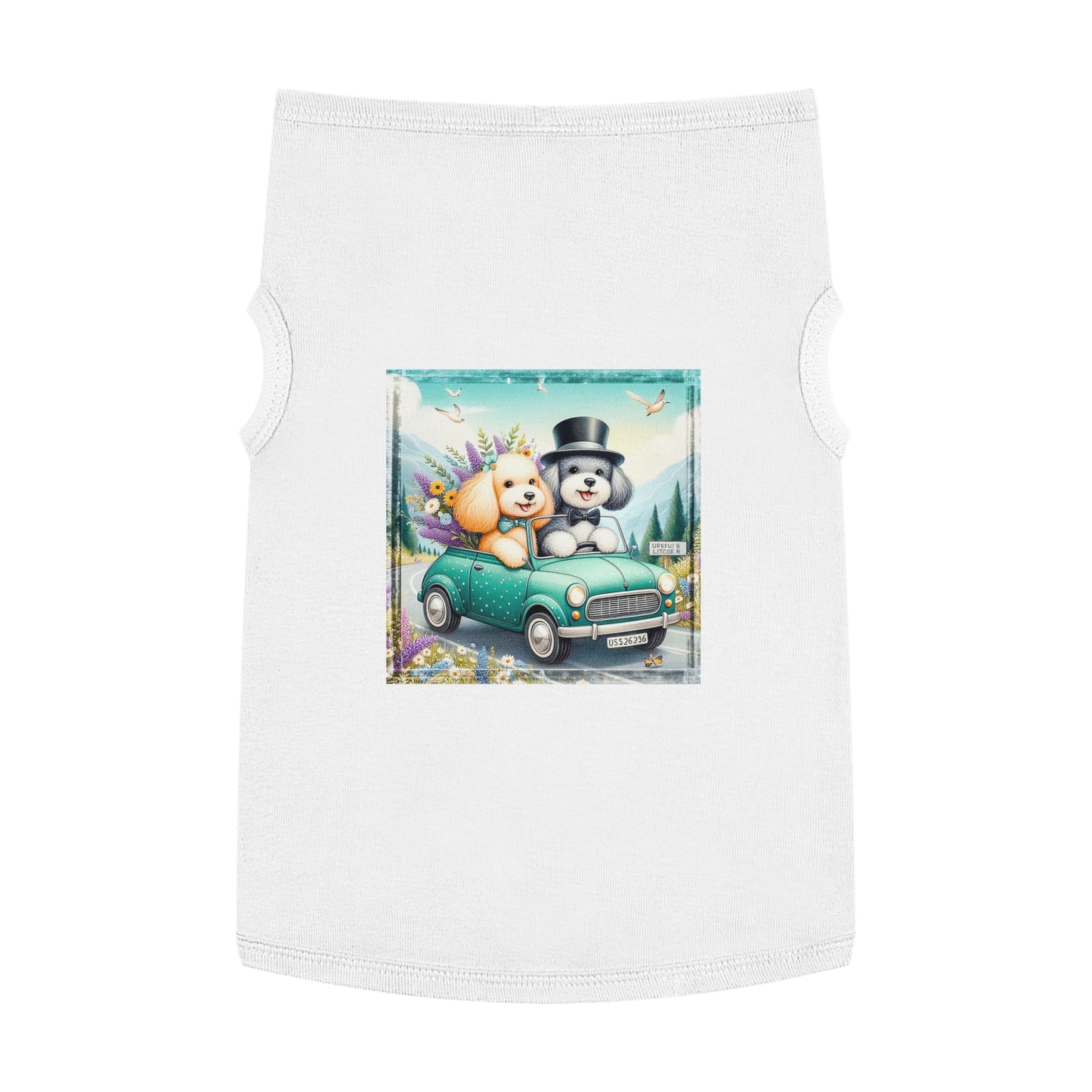 Wacky Pet Tank Top Sheepadoodle fun couple Pets Printify XL White