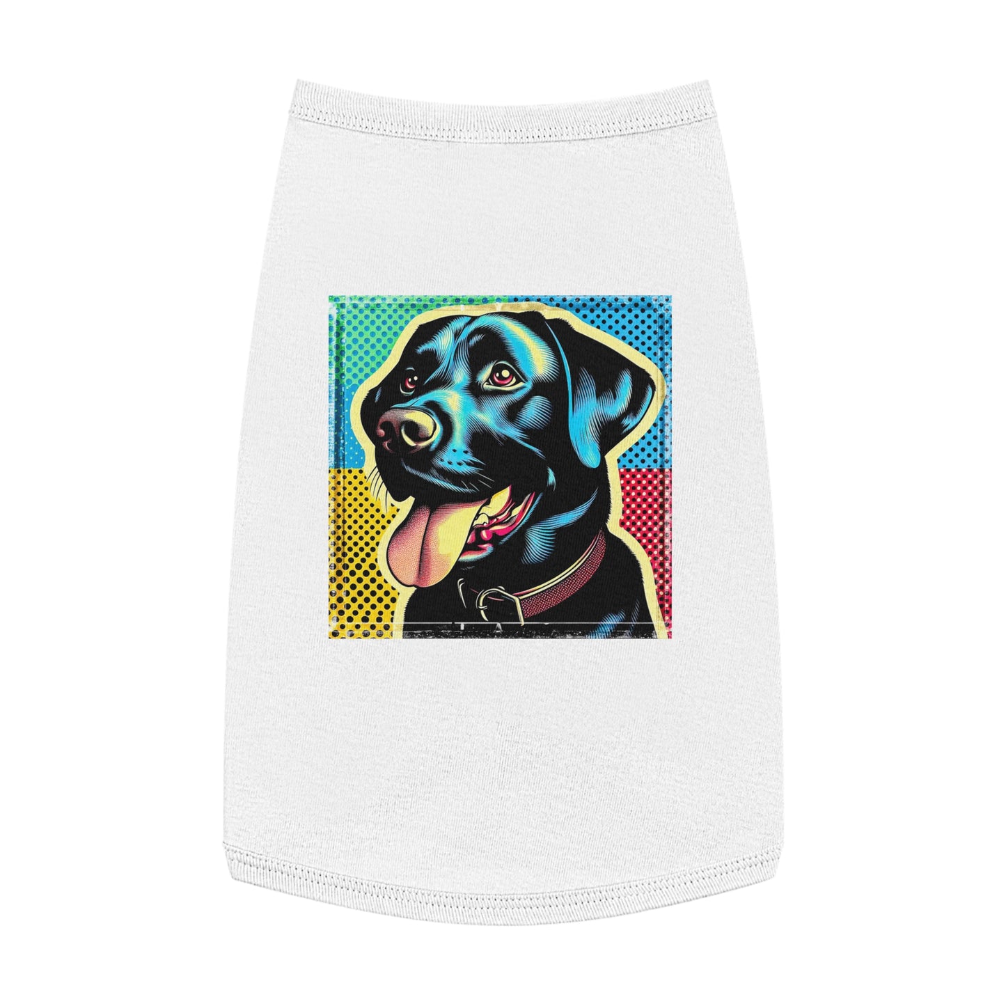 Labrador Retriever colorful puppy Pets Printify L White