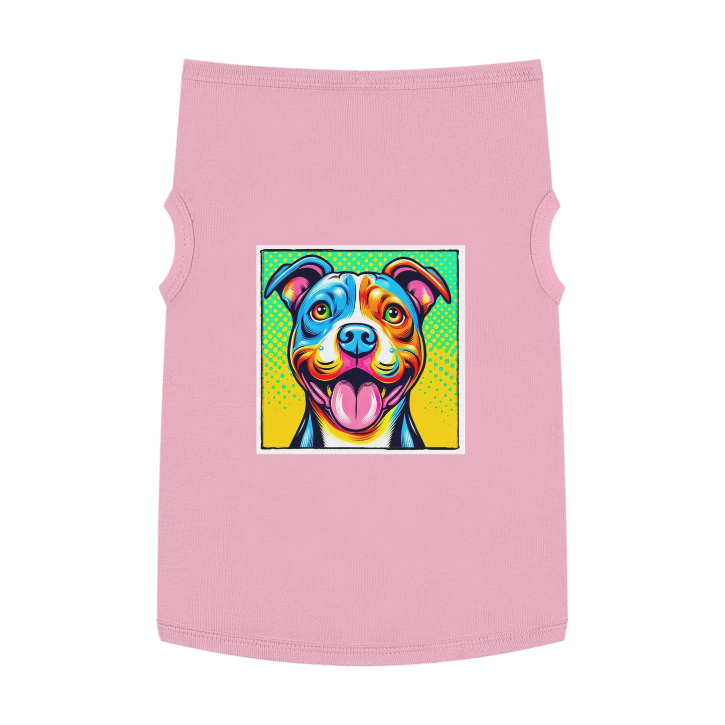Pet Tank Top Pit Bull comic book cutie Pets Printify XL Pink