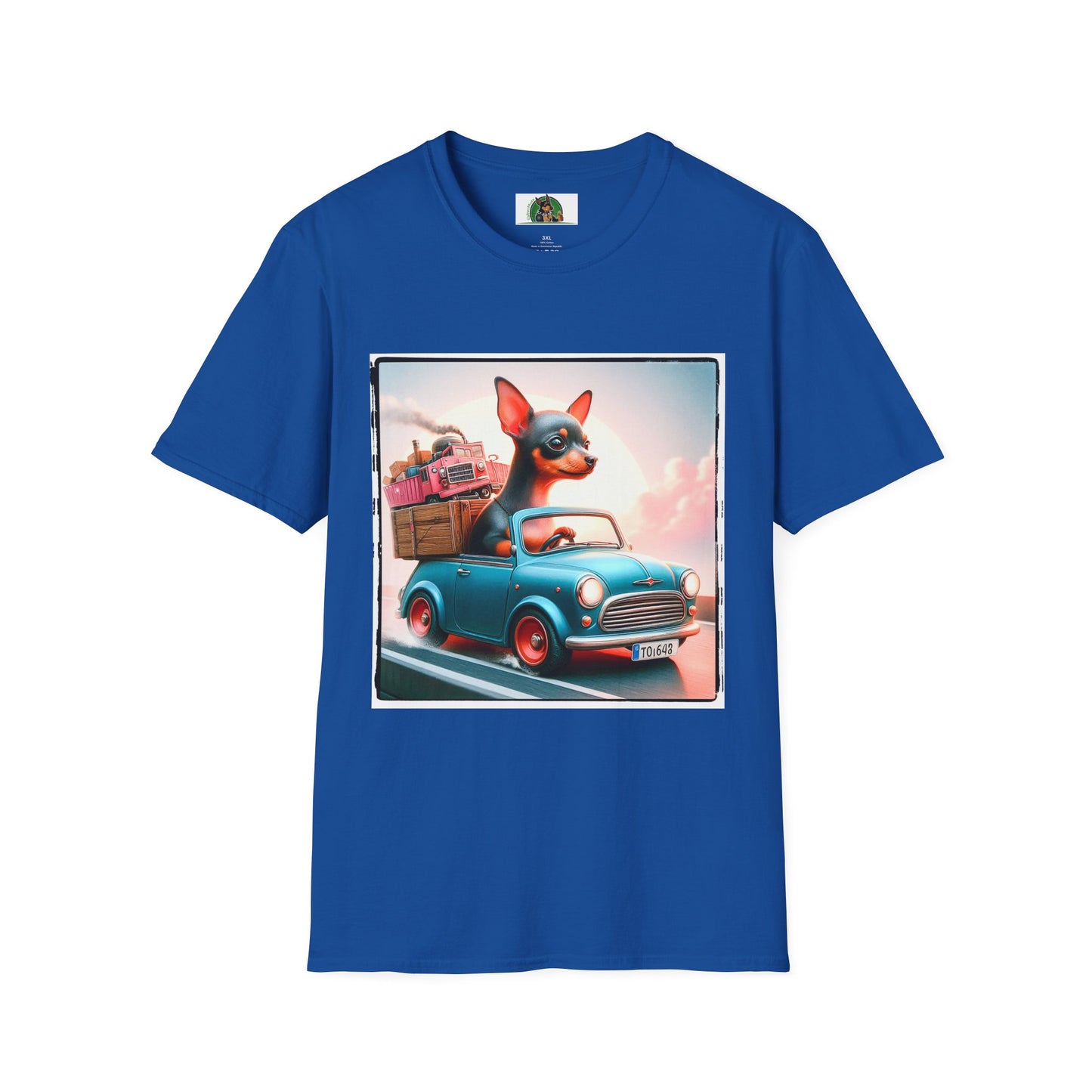 Min Pin T-Shirt tiny baby driver T-Shirt Printify XS Royal