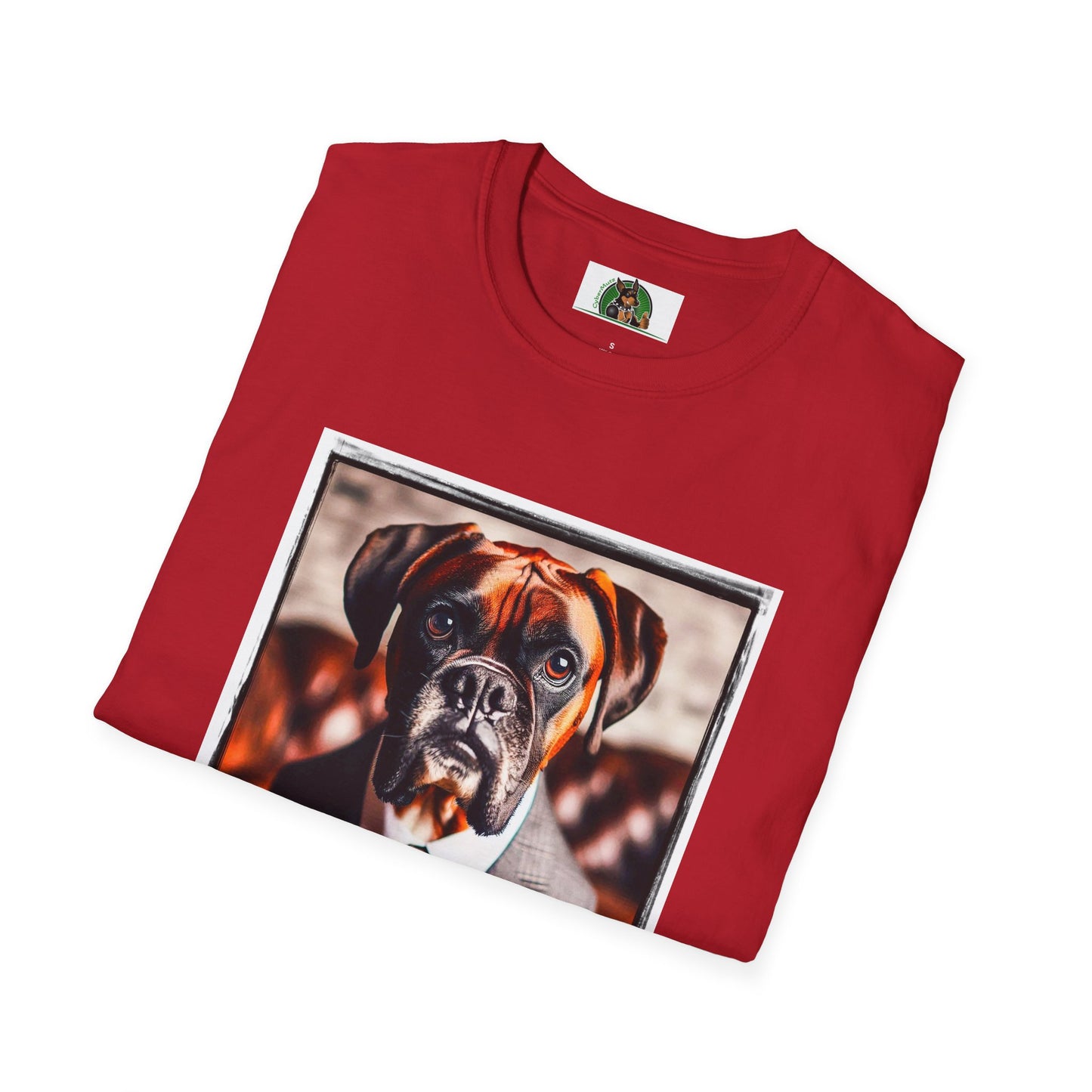 Boxer Dog In Suit Shirt T-Shirt Printify