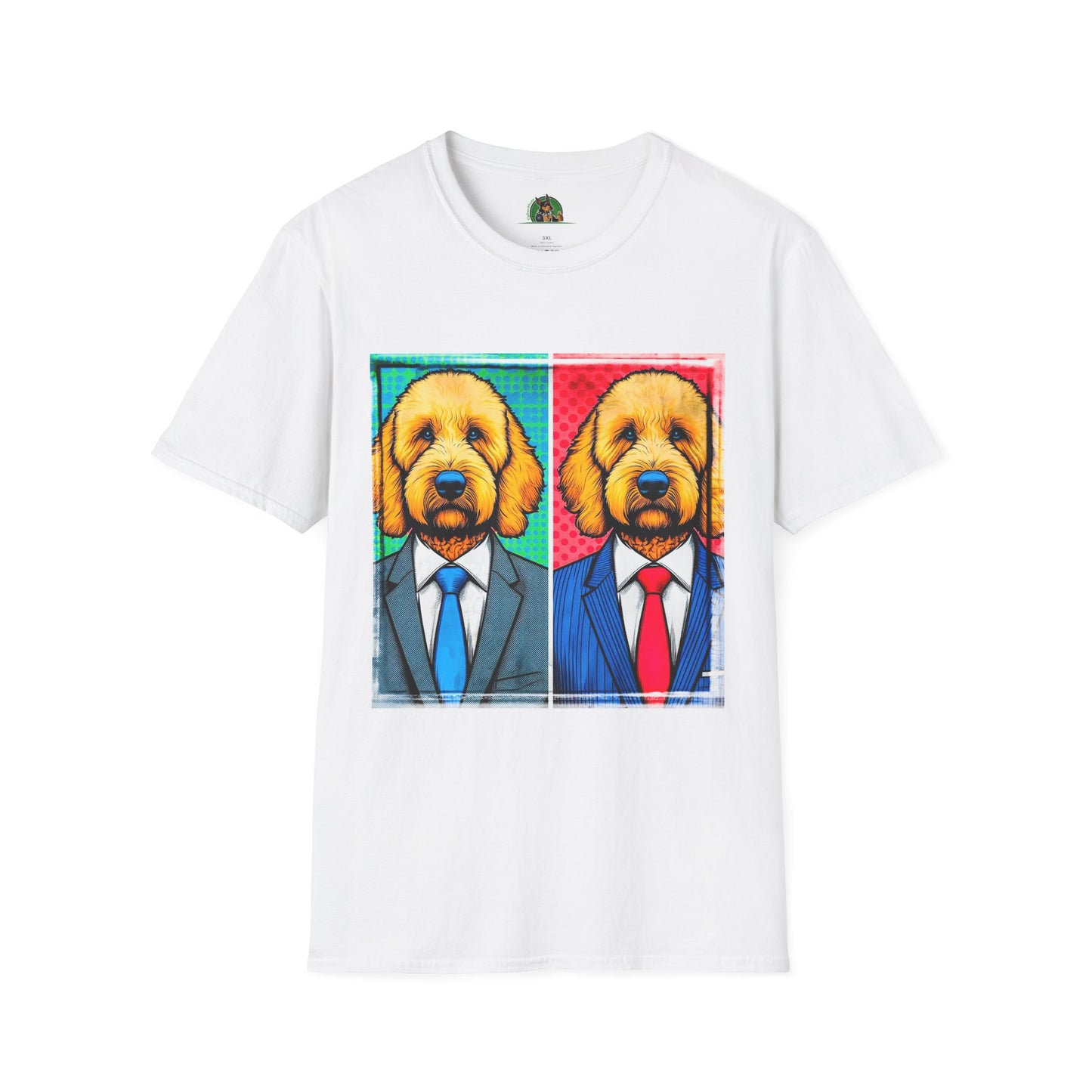 Golden Doodle colors businessmen T-Shirt Printify XS White