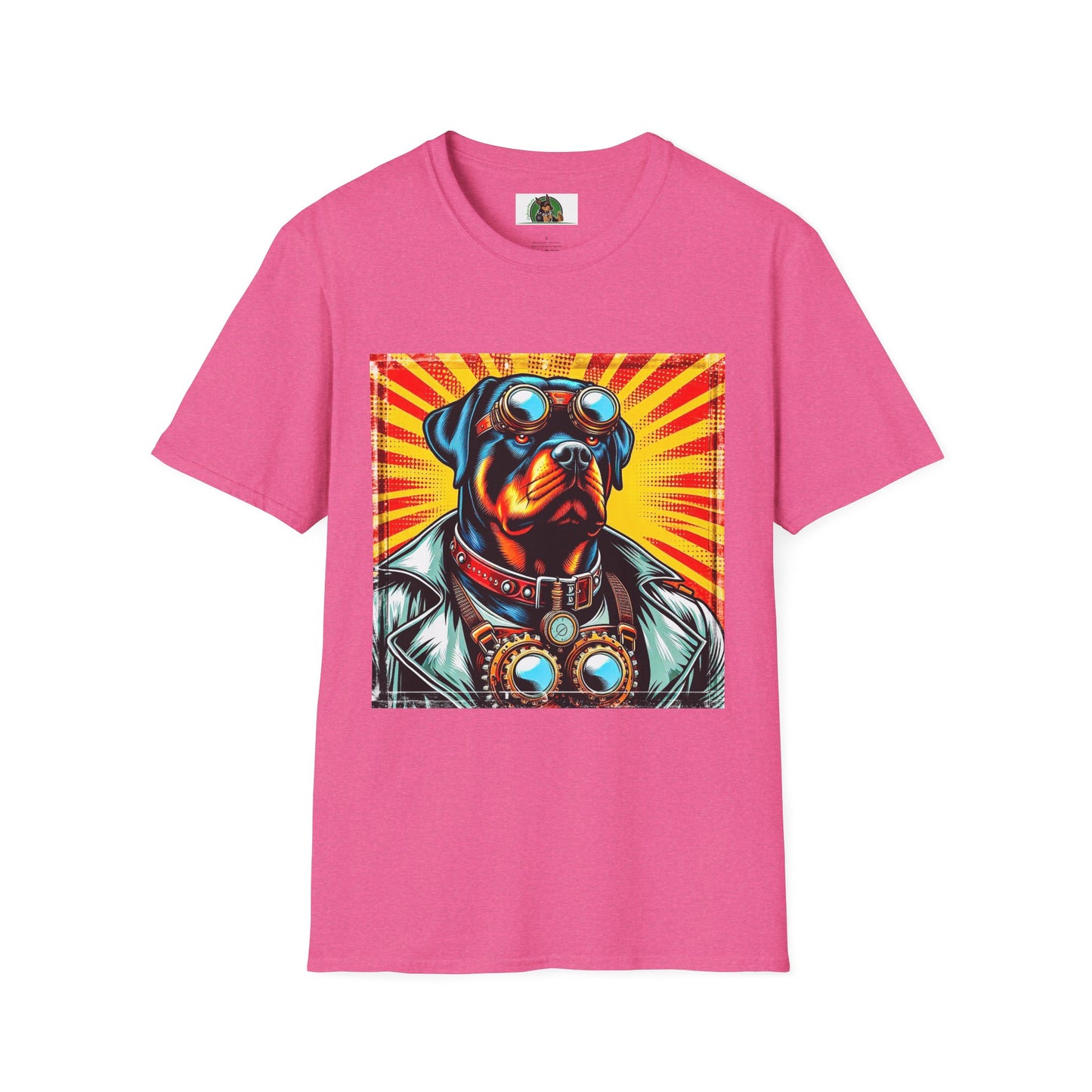 Rottweiler tough steam punk T-Shirt Printify S Heather Heliconia