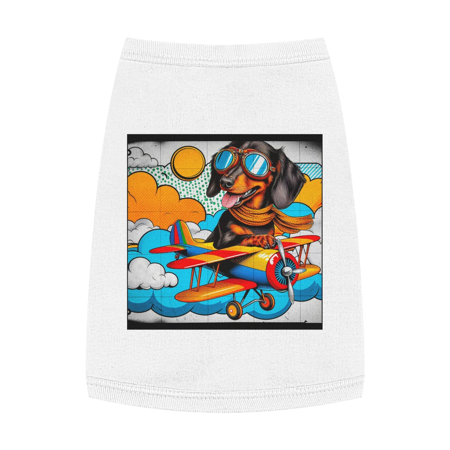 Wacky Pet Tank Top Dachshund Pets Printify M White