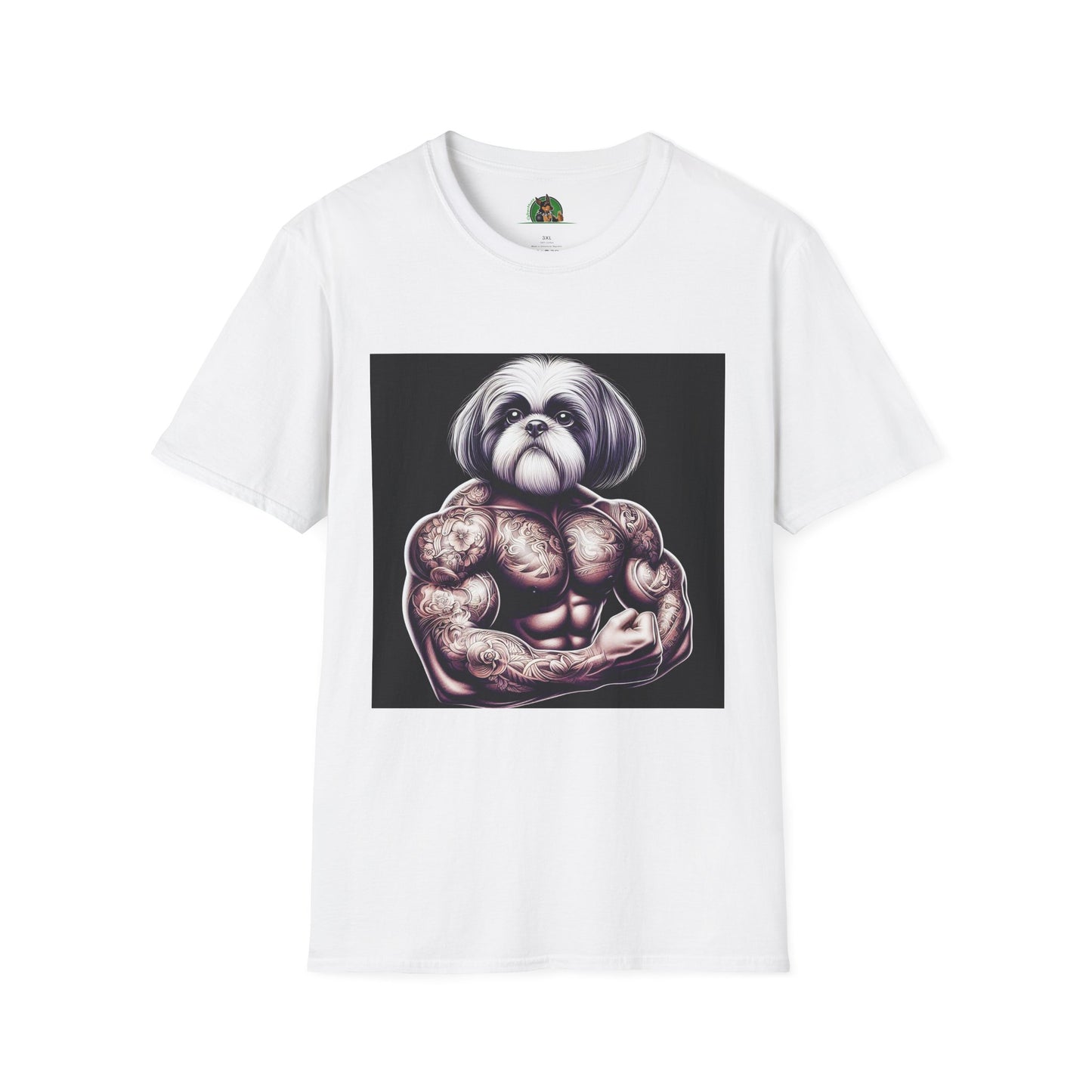 Shih Tzu muscles shirt T-Shirt Printify XS White
