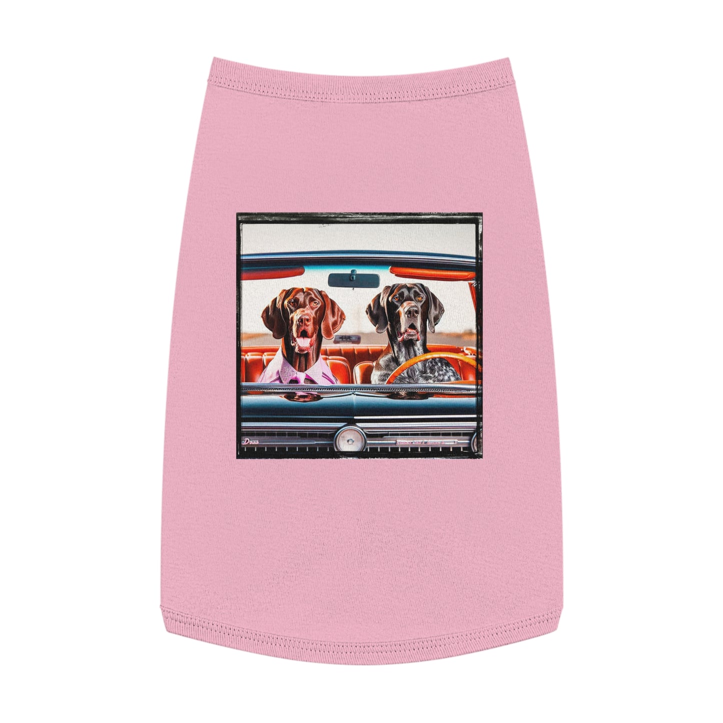 German Shorthaired Pointer driving friends t shirt Pets Printify L Pink