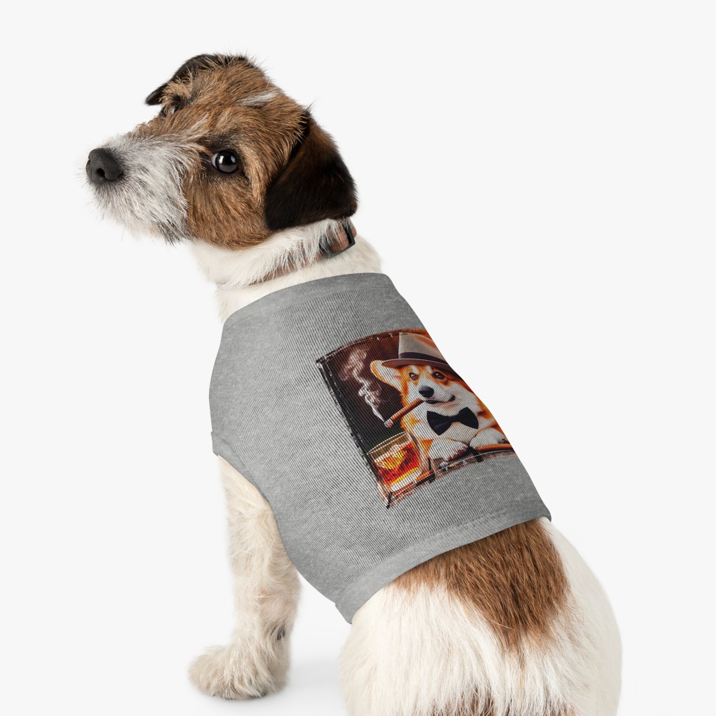 Pembroke Welsh Corgi cigars and whiskey Pets Printify