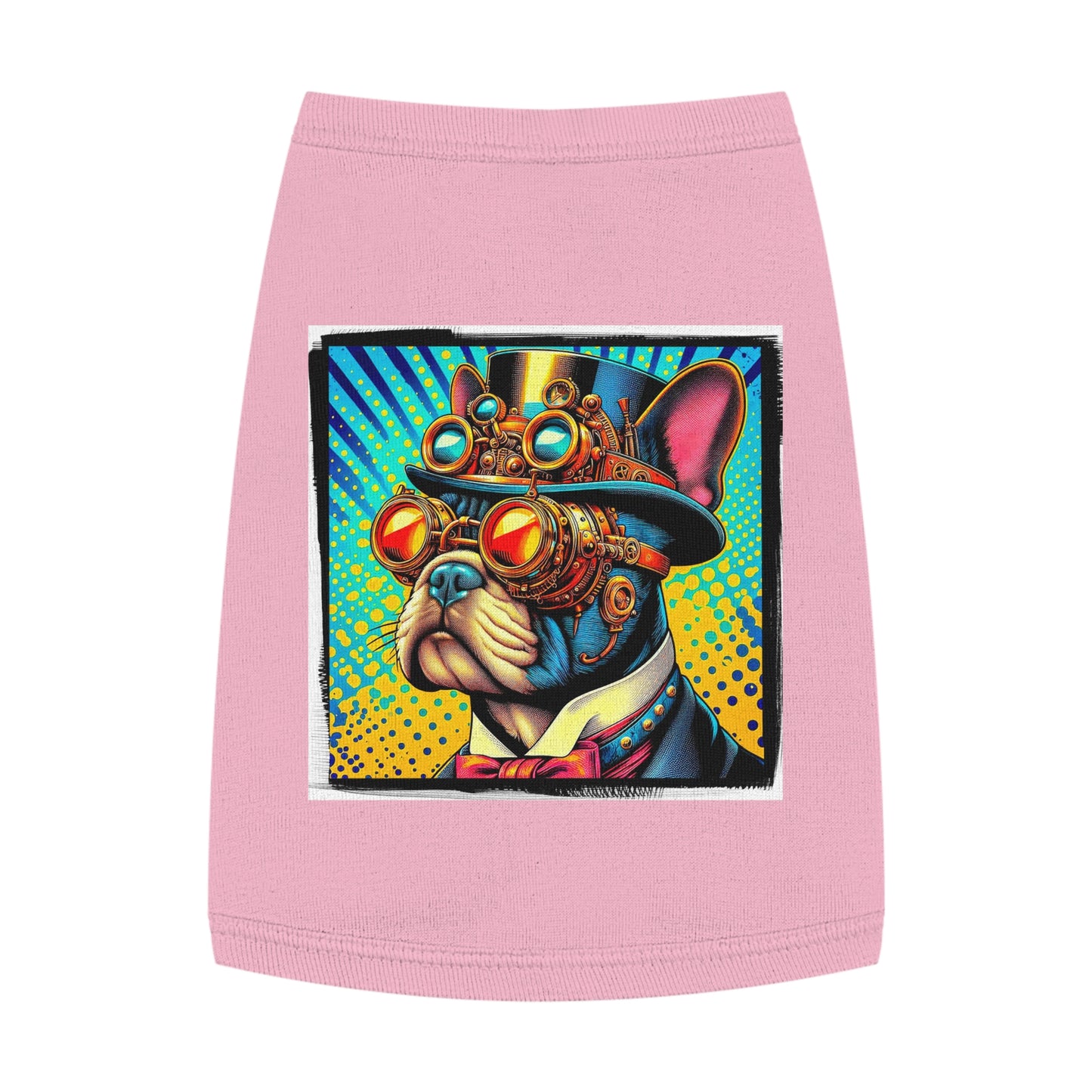 Pet Tank Top French Bulldog steampunk king t shirt Pets Printify M Pink