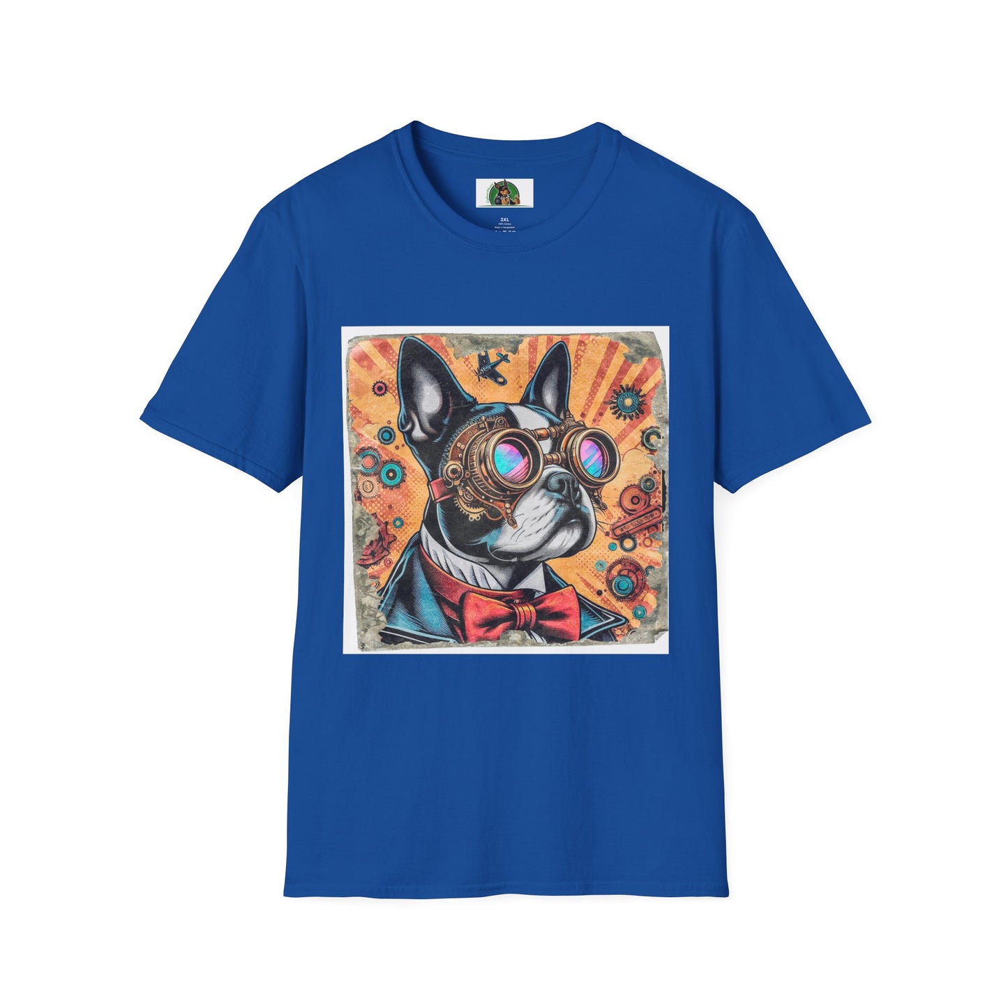 Steampunk Boston Terrier T-Shirt T-Shirt Printify XS Royal