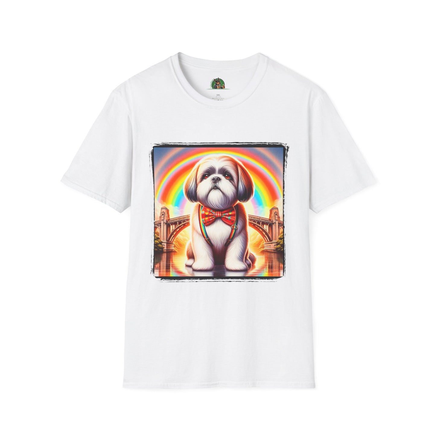 Shih Tzu rainbow shirt. T-Shirt Printify XS White