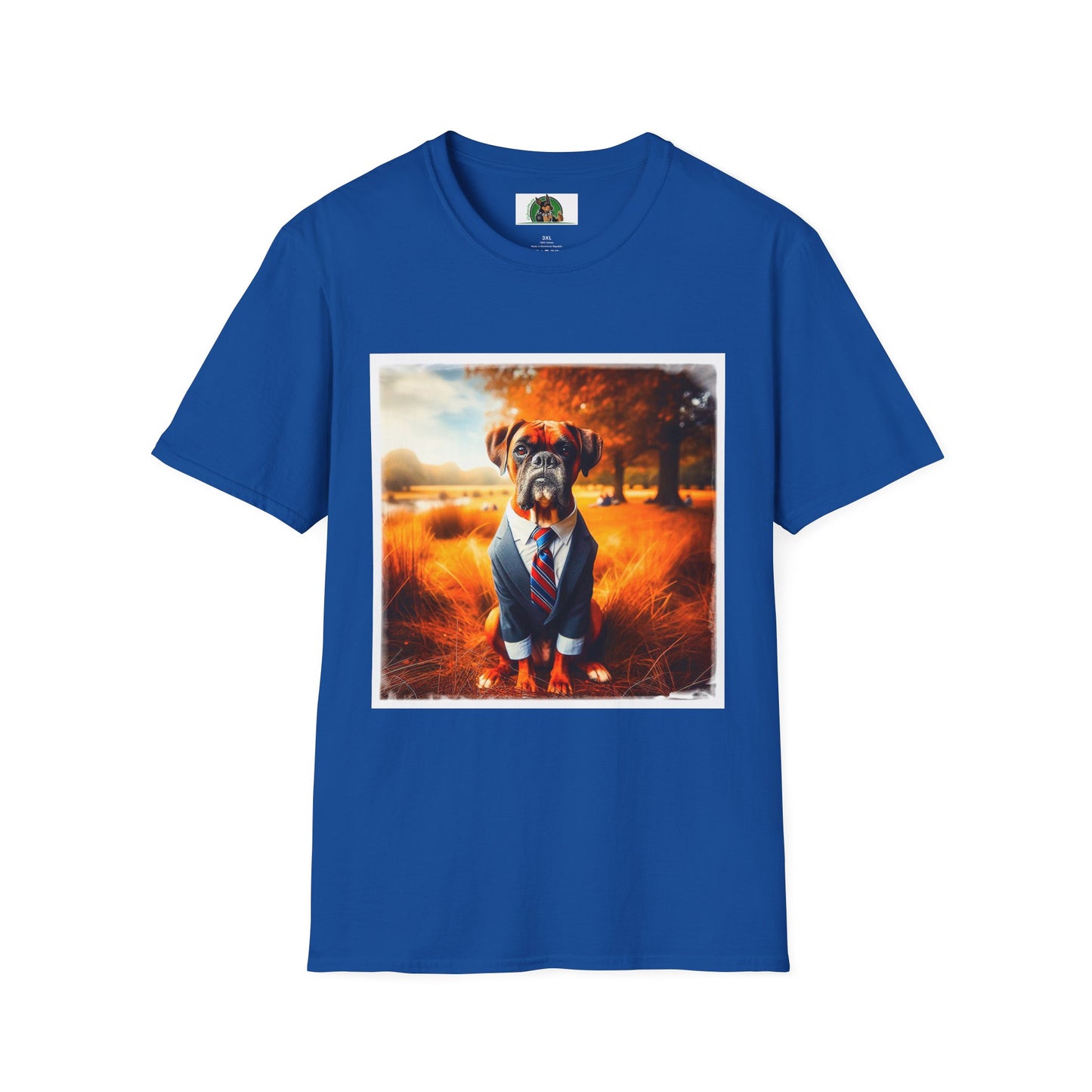 Boxer In Suit In In Field Shirt T-Shirt Printify XS Royal