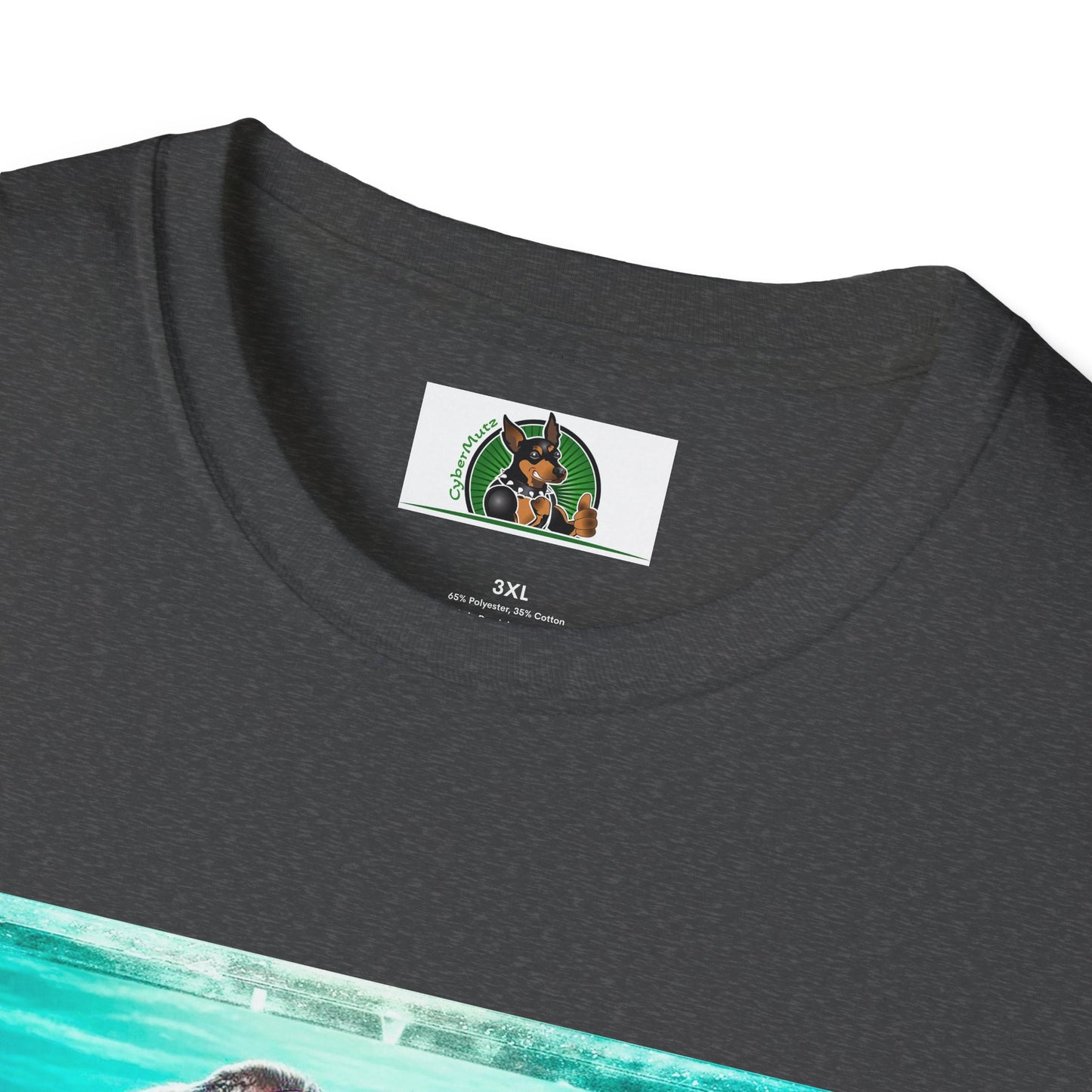 Miniature Schnauzer puppy surfing T-Shirt Printify